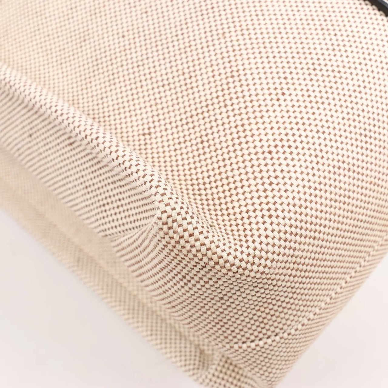 Chloé CHLOE Woody Large Canvas & Leather Tote Shoulder bag in Black x Beige Divers