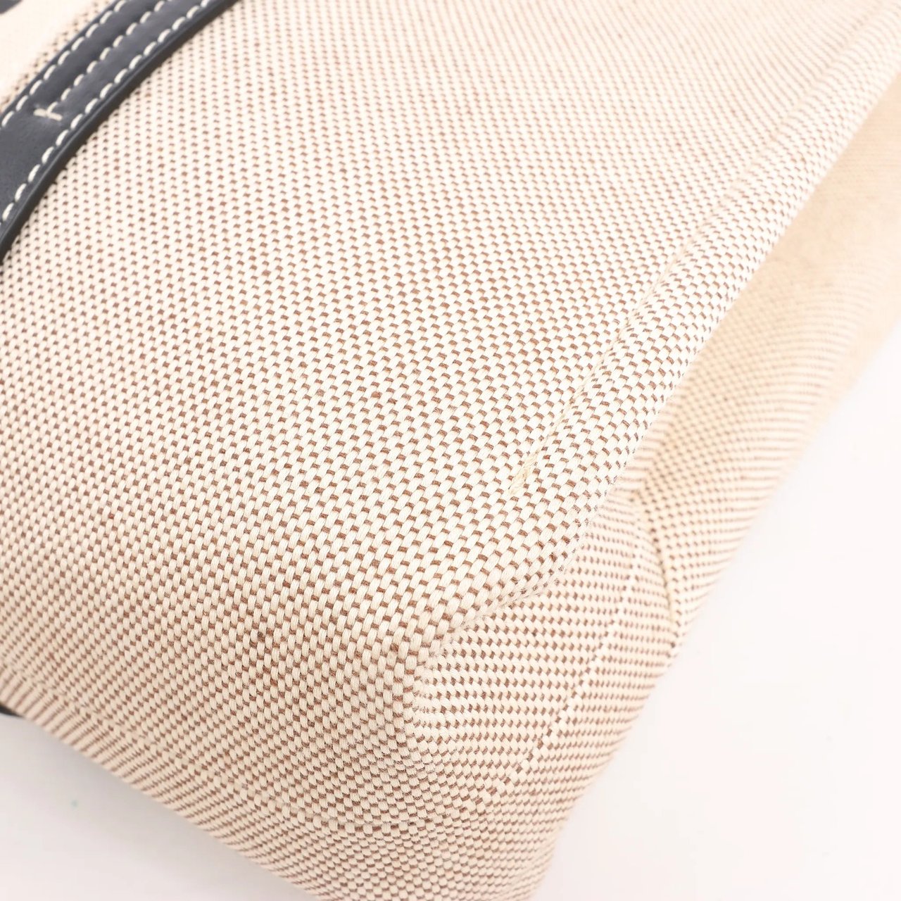 Chloé CHLOE Woody Large Canvas & Leather Tote Shoulder bag in Black x Beige Divers