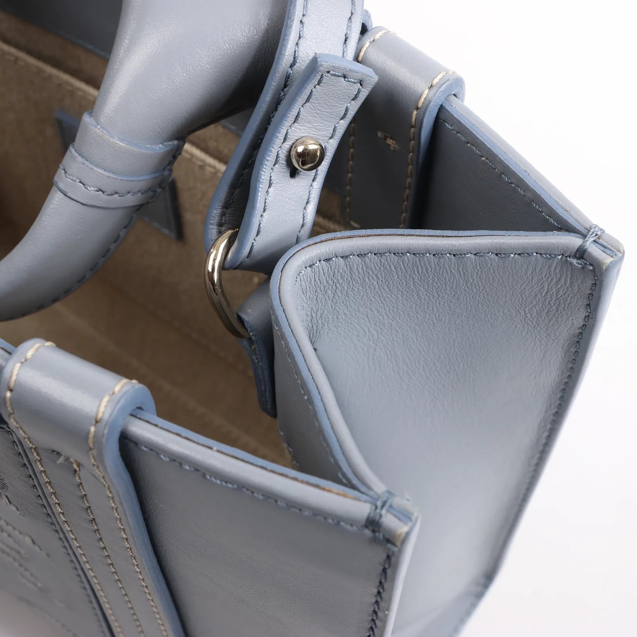 Chloé Chloé Woody Small Leather 2Way Handbag in Blue Blauw