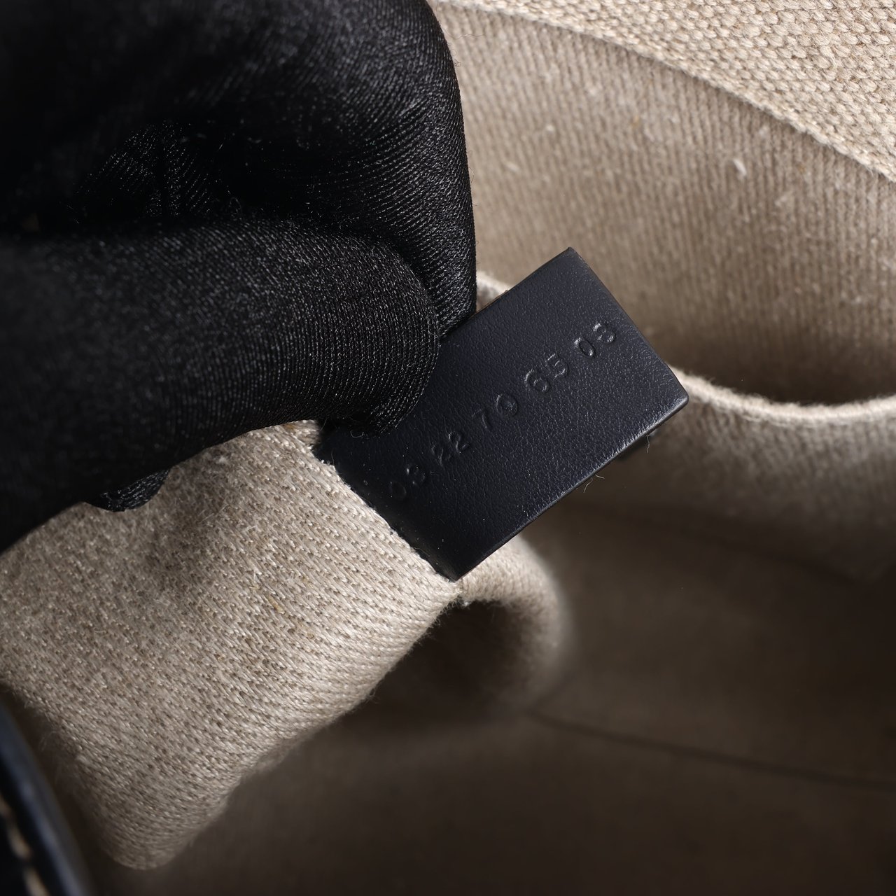 Chloé Chloé Woody Small Canvas & Leather 2Way Handbag in Beige x Black Beige