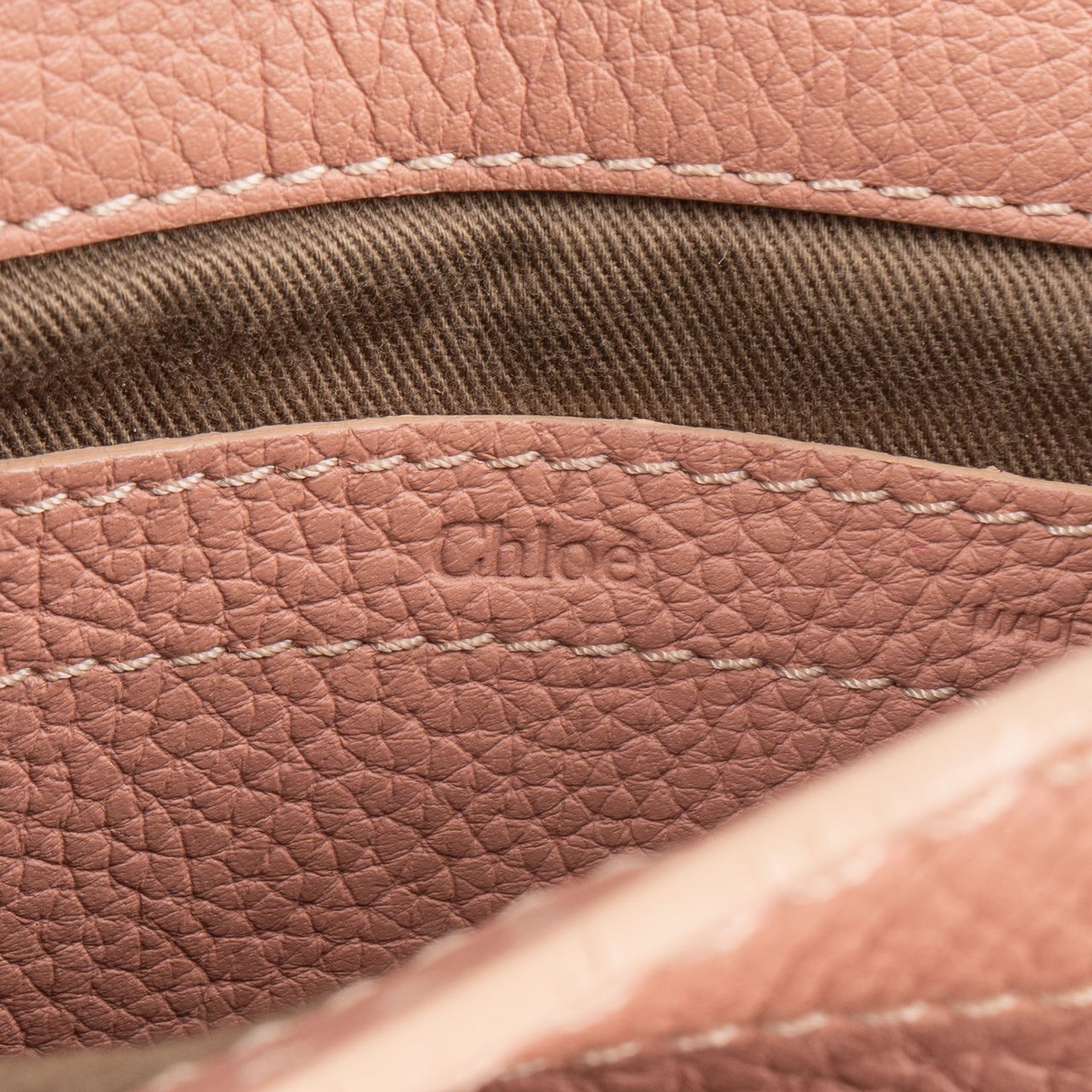 Chloé Chloé Grained Pink Calfskin Mini Marcie Crossbody Bag Rood