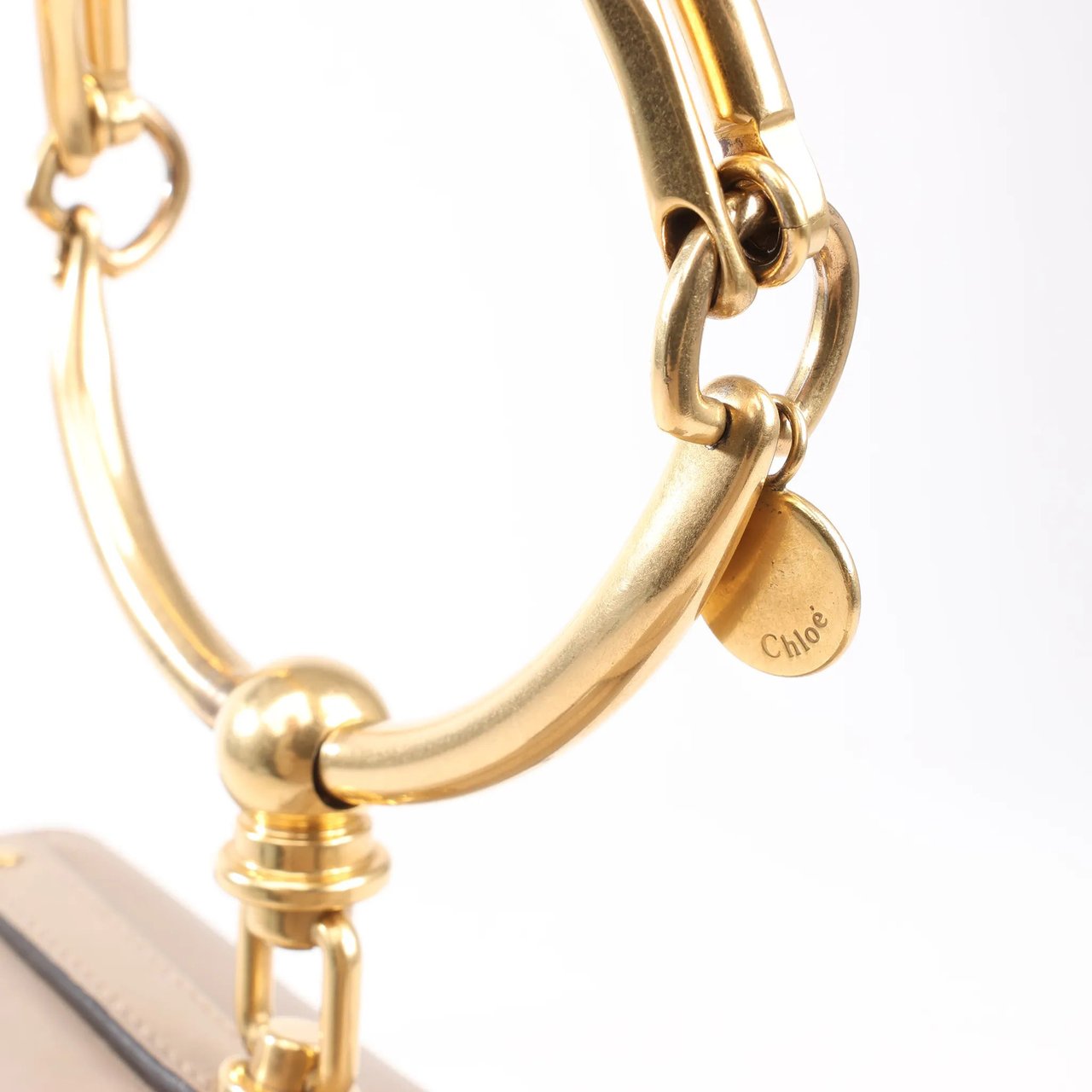 Chloé CHLOE Nile Leather Small 2Way Shoulder Bag in Beige Beige