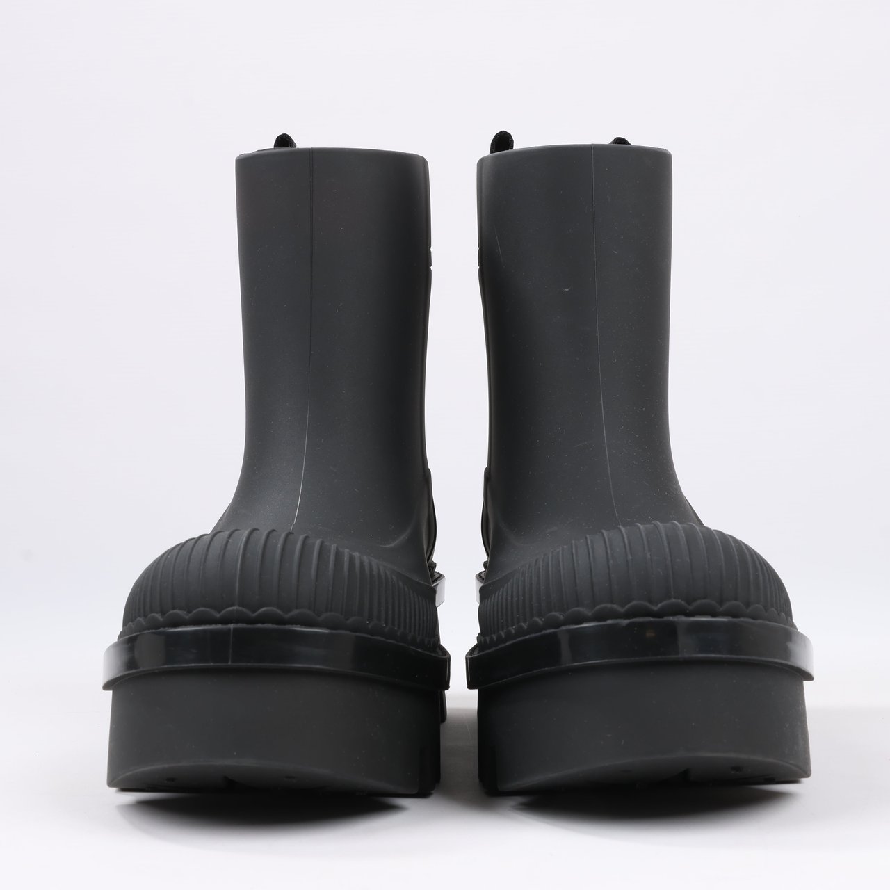 Chloé Chloe Rubber Rain Ankle Boots in Black 032324, Size 39 EU (Marketplaces) Zwart