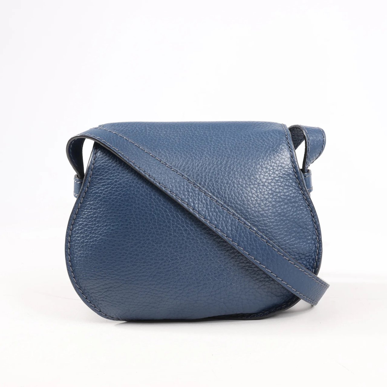 Chloé Chloe Marcie Mini Leather Crossbody Bag in Navy Blue Navy