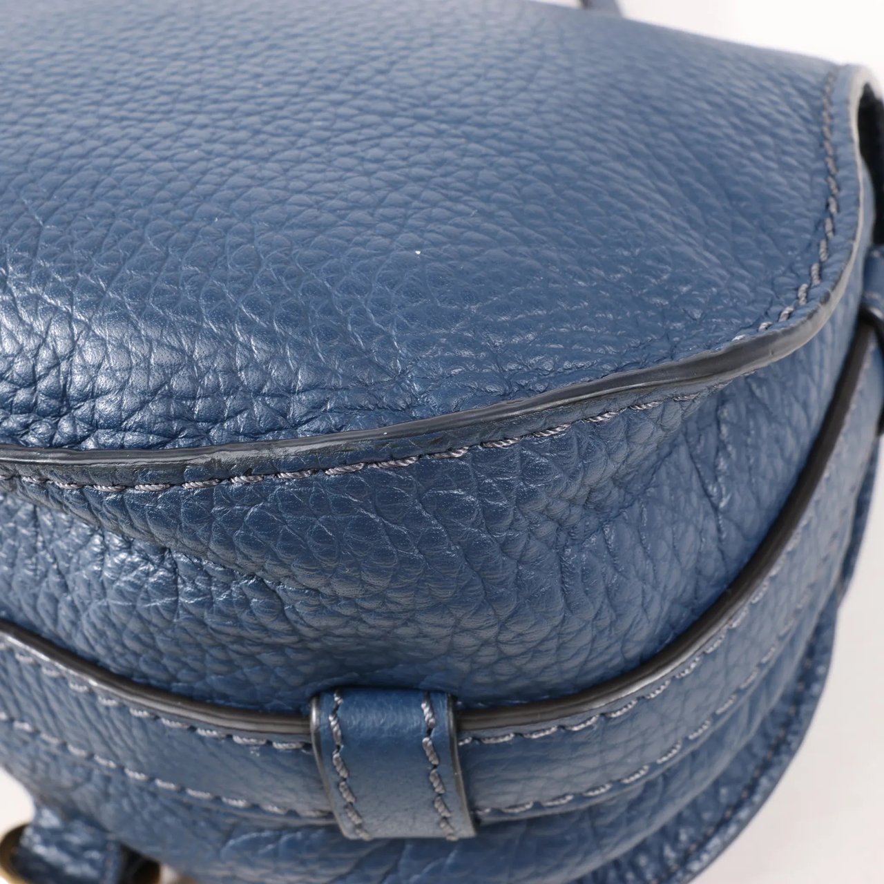 Chloé Chloe Marcie Mini Leather Crossbody Bag in Navy Blue Navy