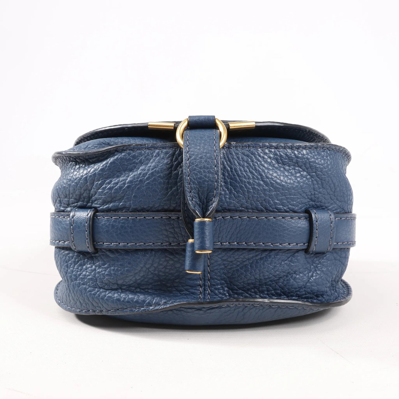 Chloé Chloe Marcie Mini Leather Crossbody Bag in Navy Blue Navy