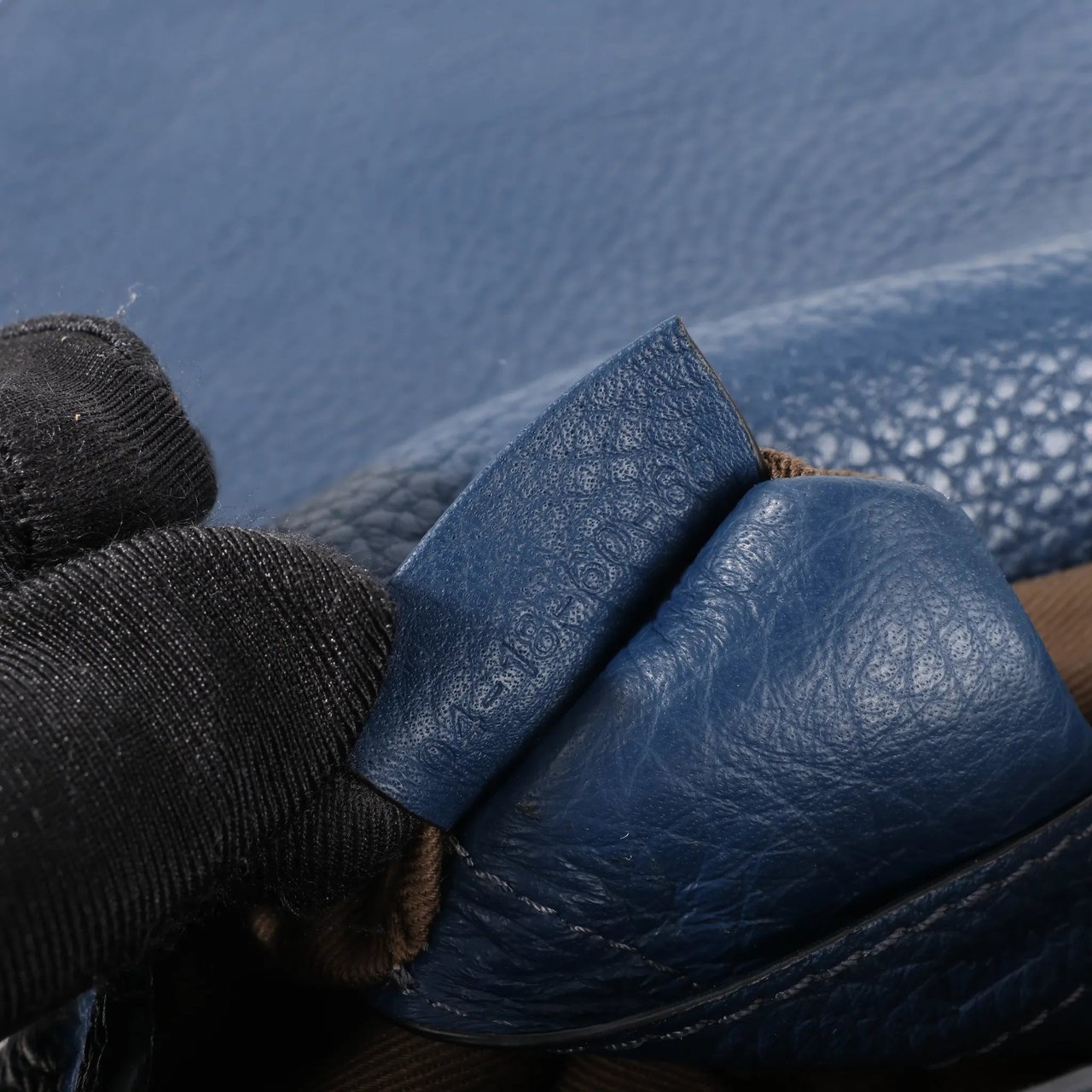 Chloé Chloe Marcie Mini Leather Crossbody Bag in Navy Blue Navy