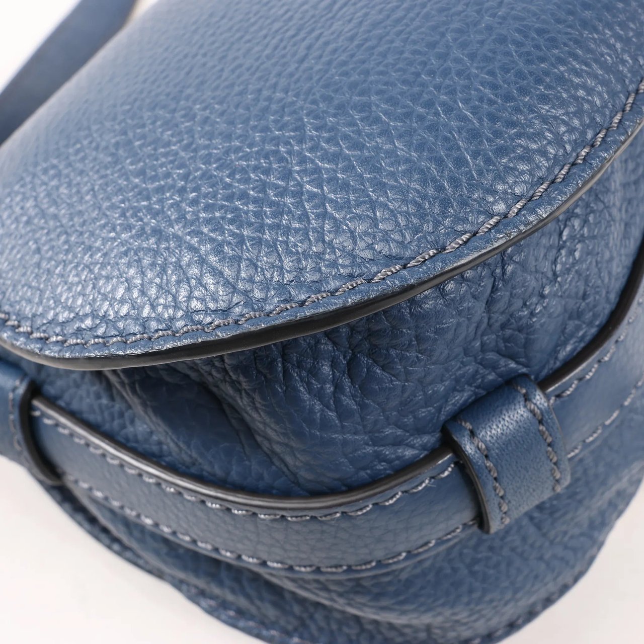 Chloé Chloe Marcie Mini Leather Crossbody Bag in Navy Blue Navy