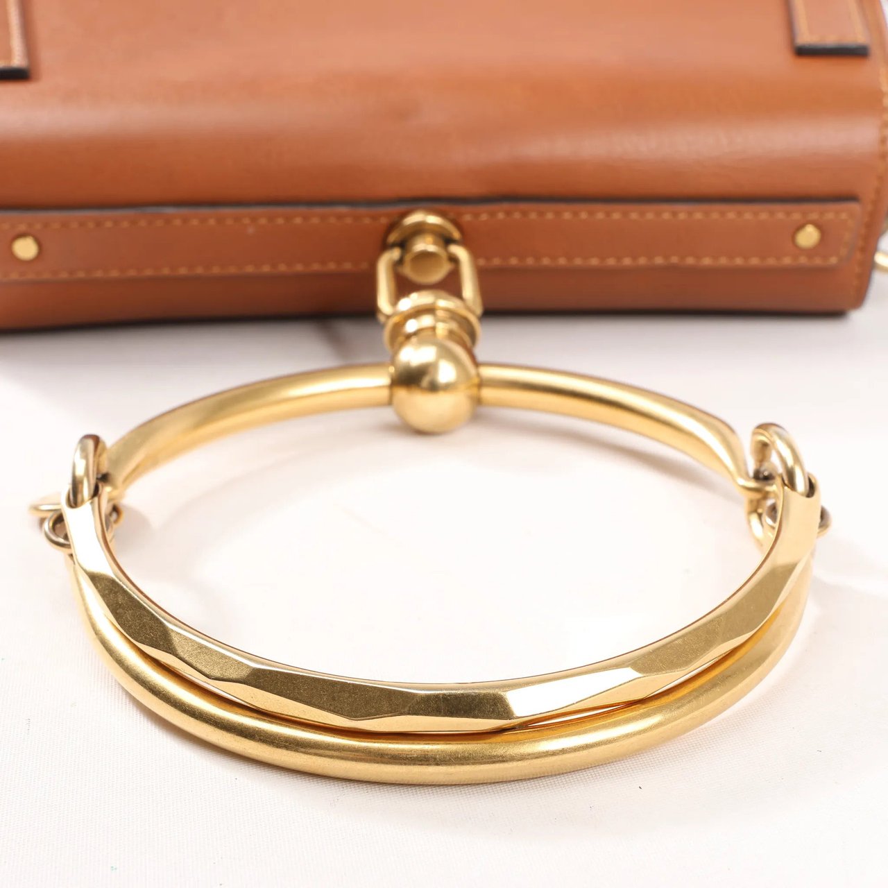 Chloé CHLOE Nile Leather Small 2Way Shoulder Bag in Brown Bruin