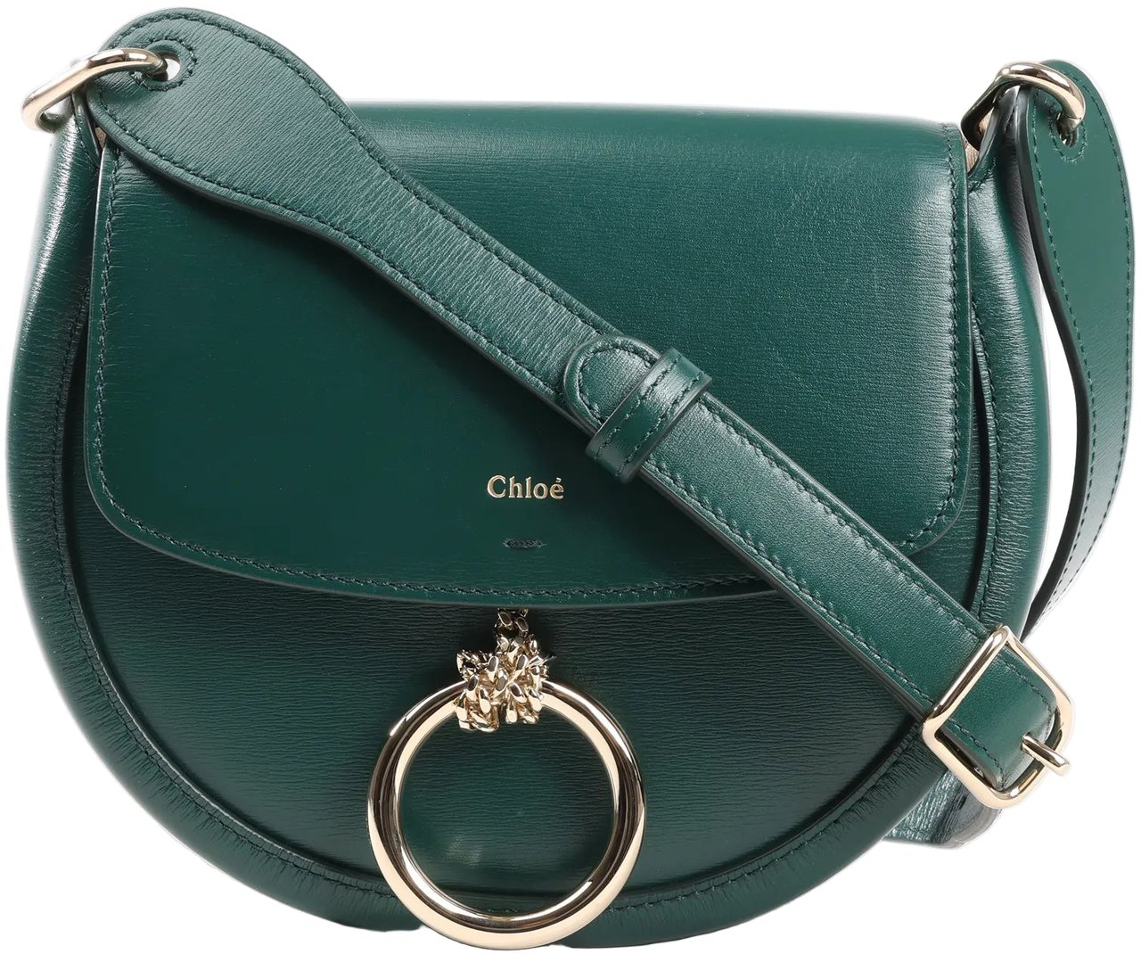 Chloé Chloe Arlène Leather Shoulder bag in Green Groen