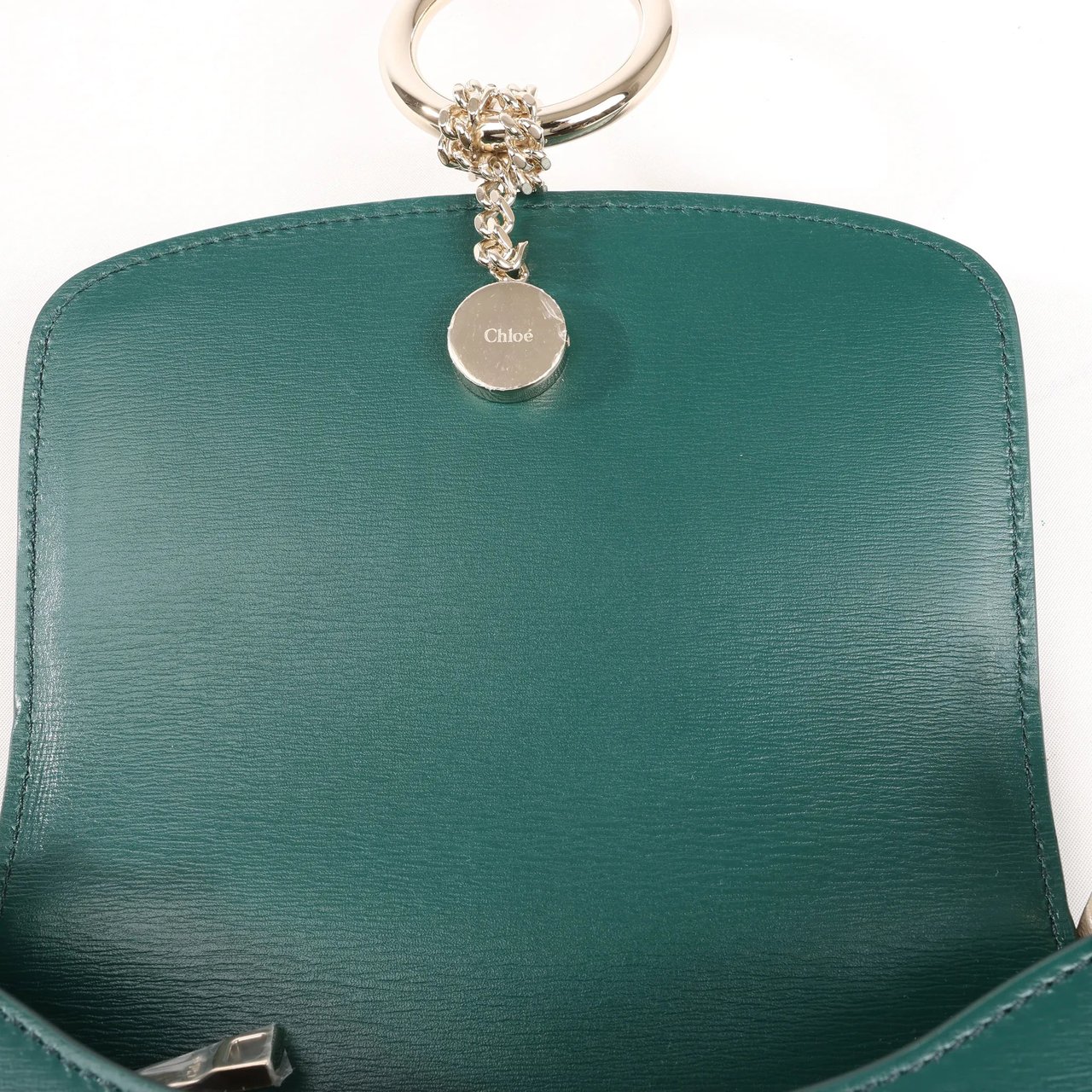 Chloé Chloe Arlène Leather Shoulder bag in Green Groen