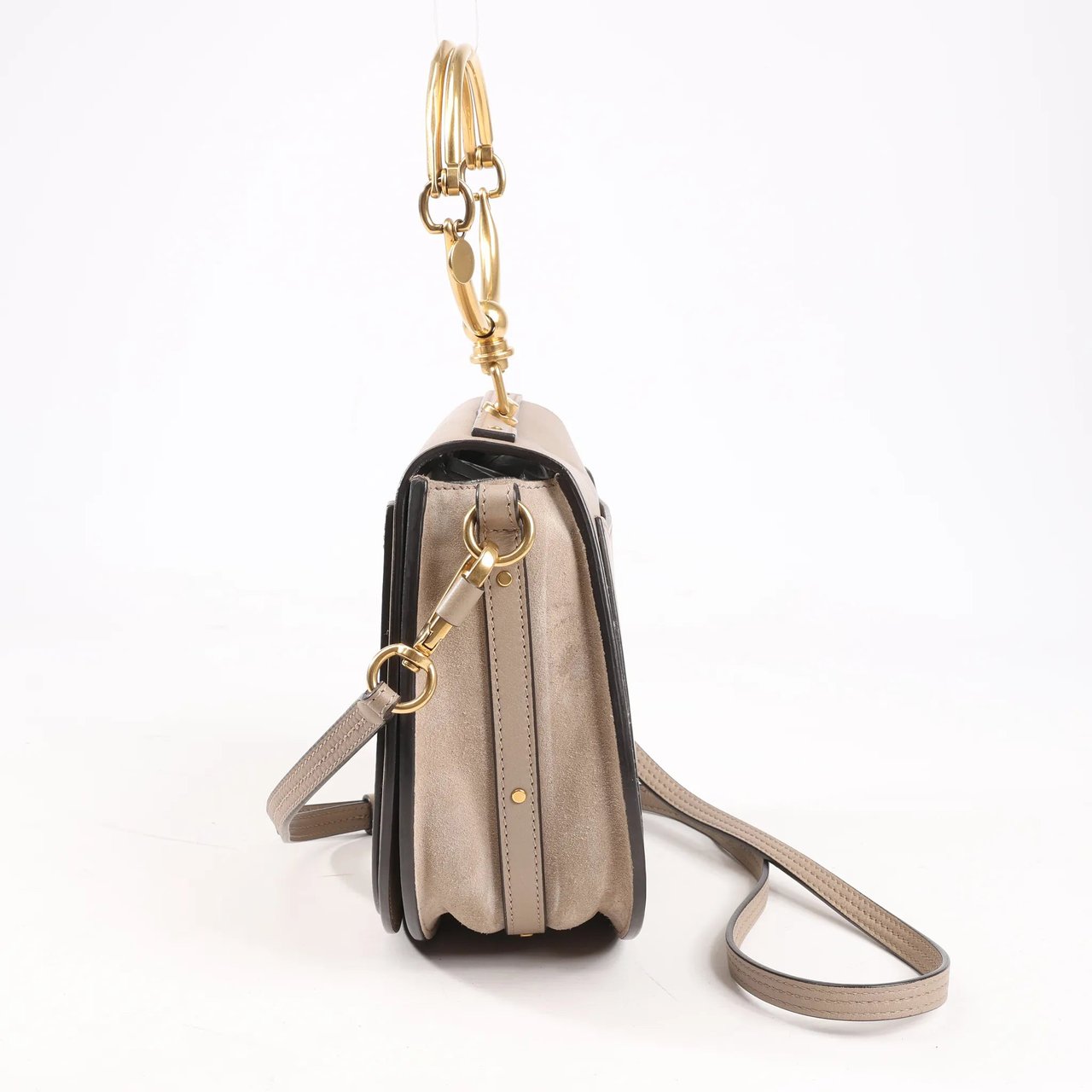 Chloé CHLOE Nile Leather Small 2Way Shoulder Bag in Beige Beige