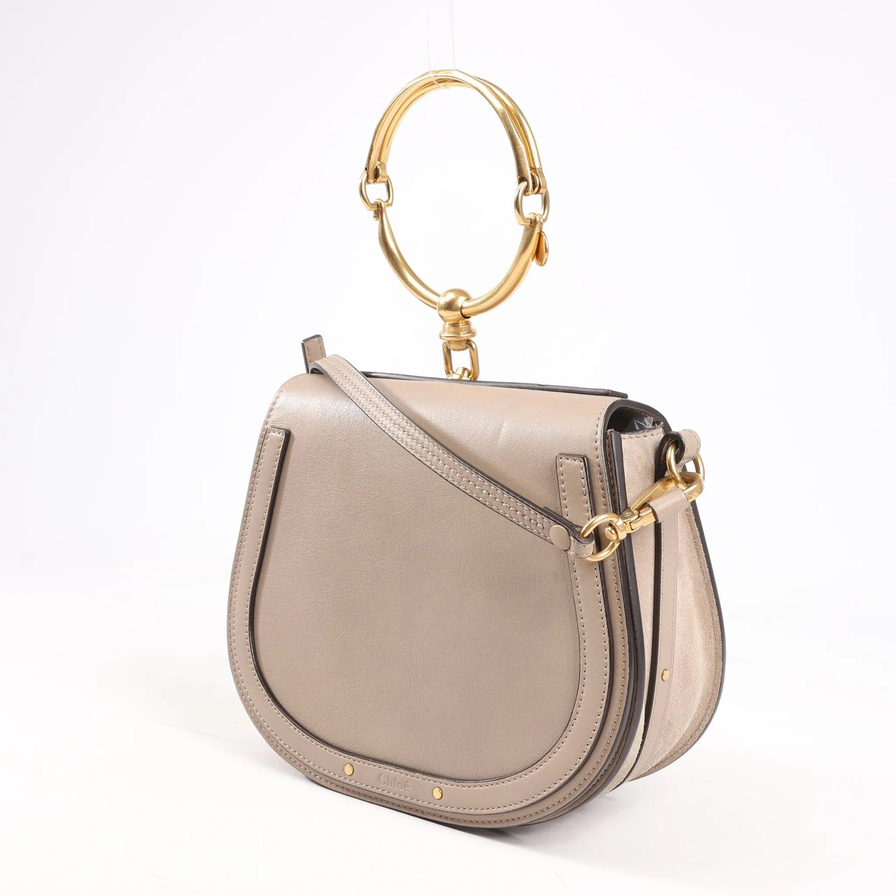 Chloé CHLOE Nile Leather Small 2Way Shoulder Bag in Beige Beige