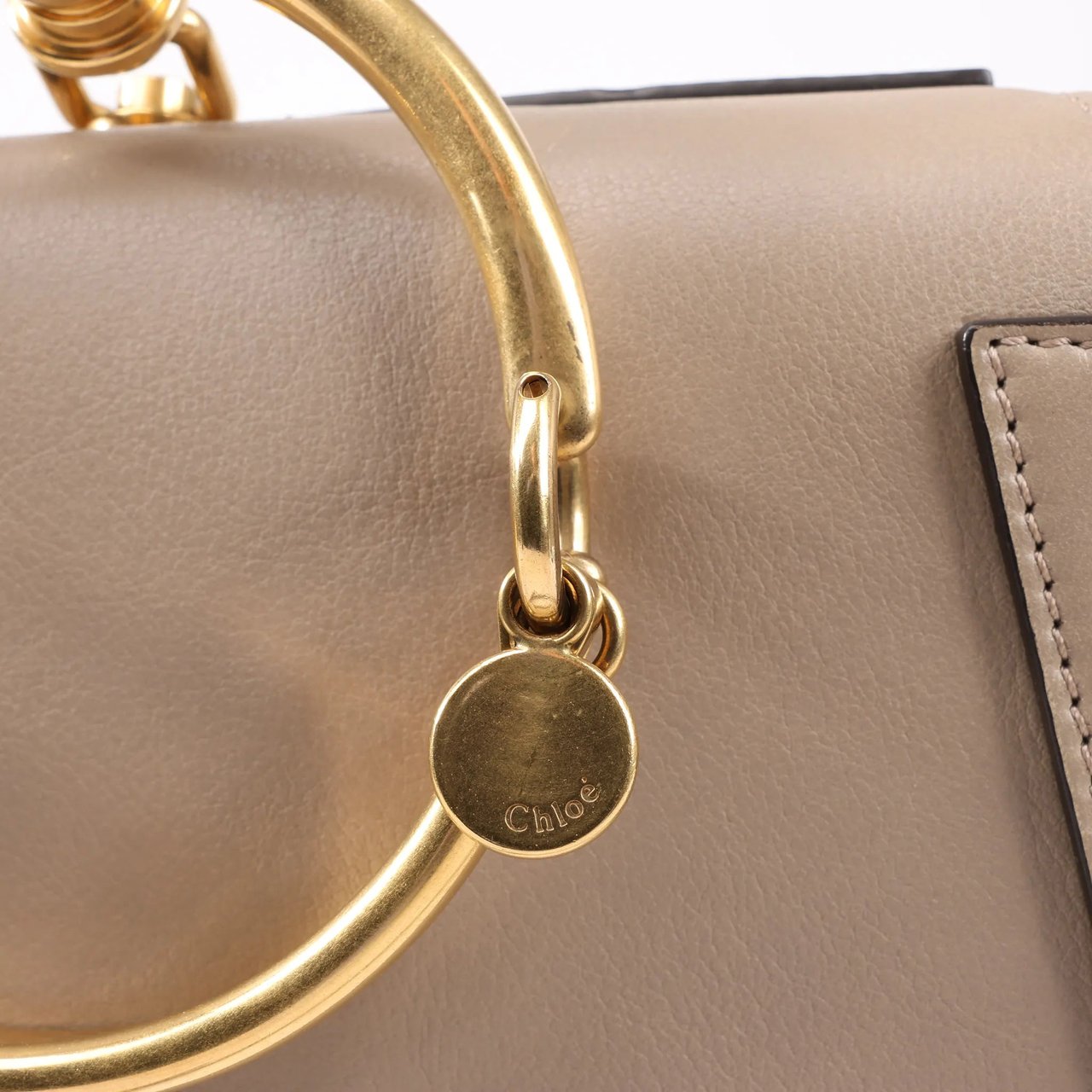 Chloé CHLOE Nile Leather Small 2Way Shoulder Bag in Beige Beige