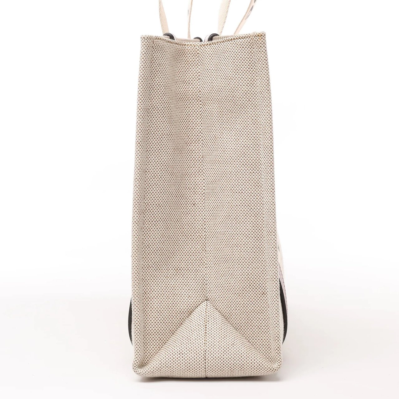 Chloé CHLOE Woody Medium Canvas x Leather Tote Shoulder bag in Beige x Brown Divers