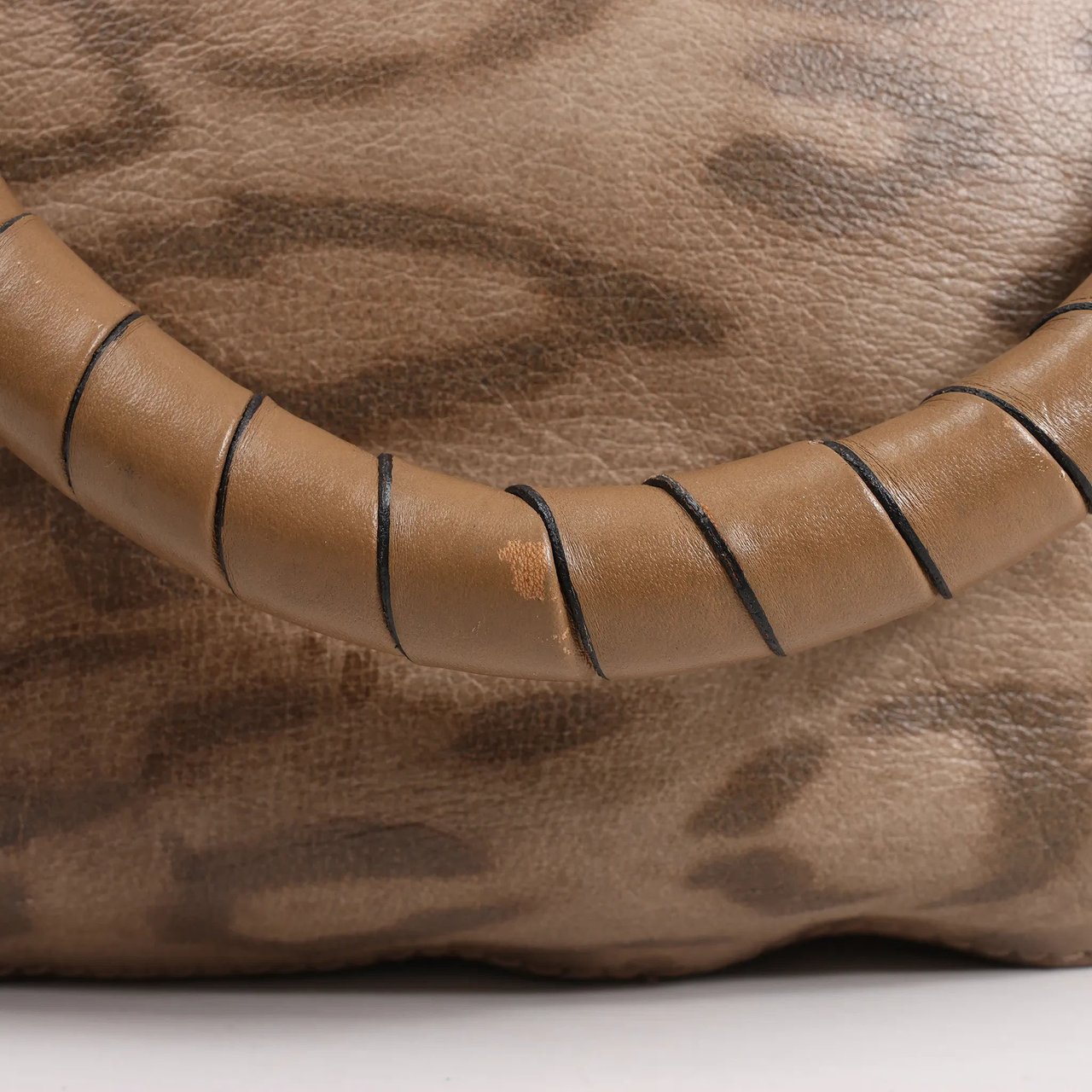 Chloé Chloe Marcie Medium Leather Leopard Pattern Handbag in Brown, Limited Edition Bruin