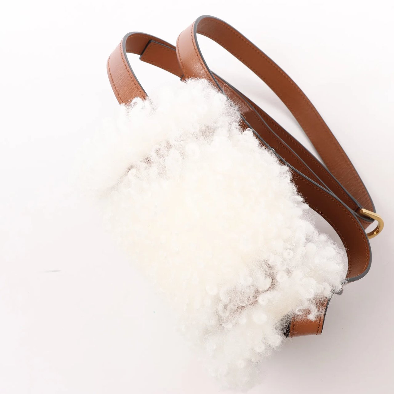 Chloé Chloe Marcie Mini Leather x Boa Crossbody Bag in Brown Divers