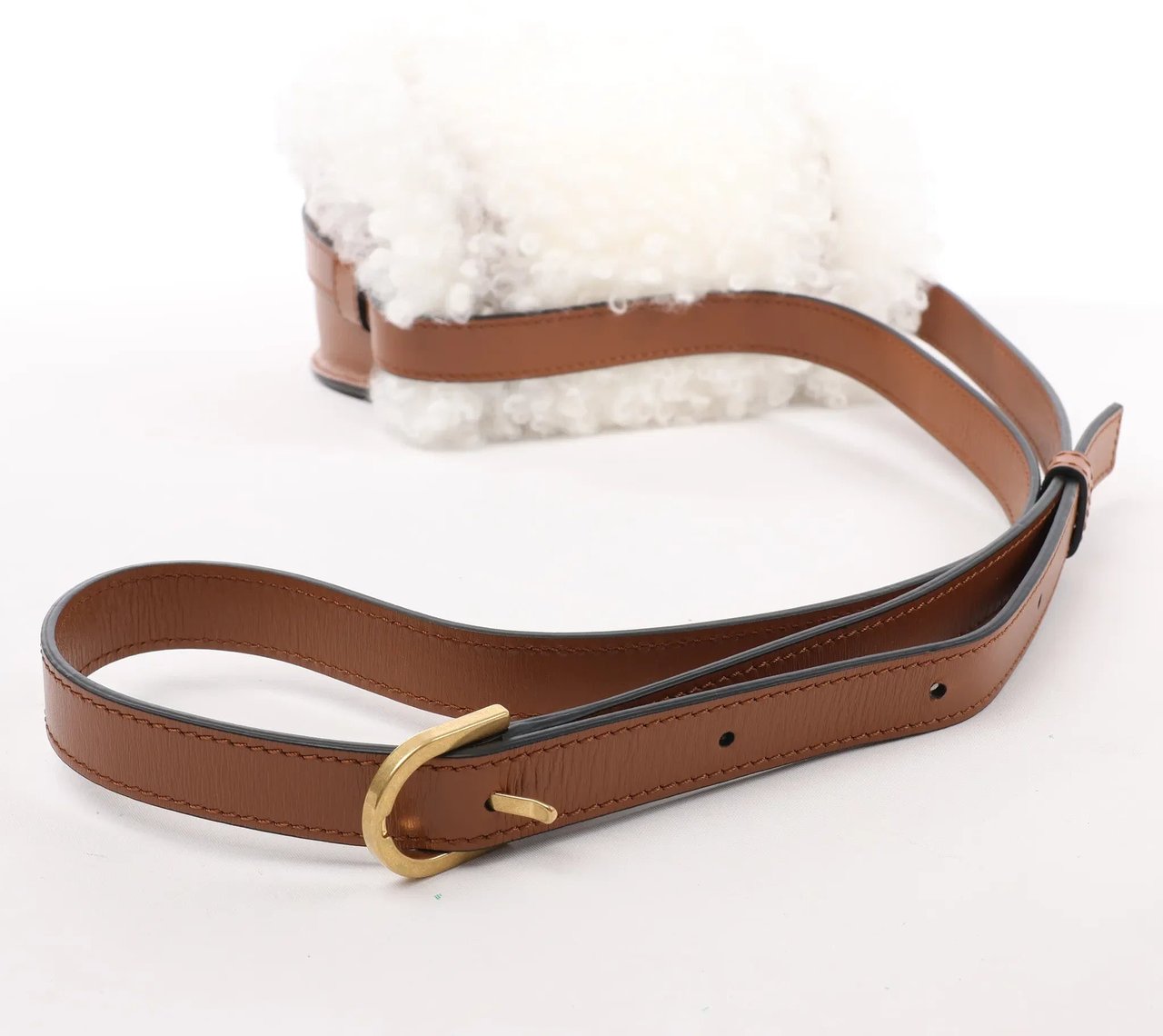 Chloé Chloe Marcie Mini Leather x Boa Crossbody Bag in Brown Divers