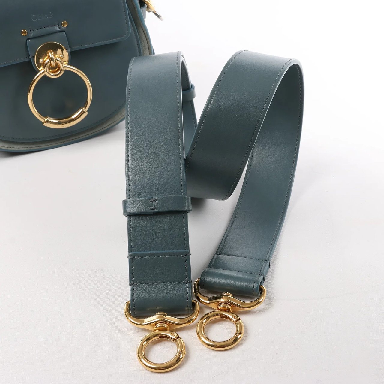 Chloé Chloe Tess Small Leather 2Way Handbag in Blue Blauw