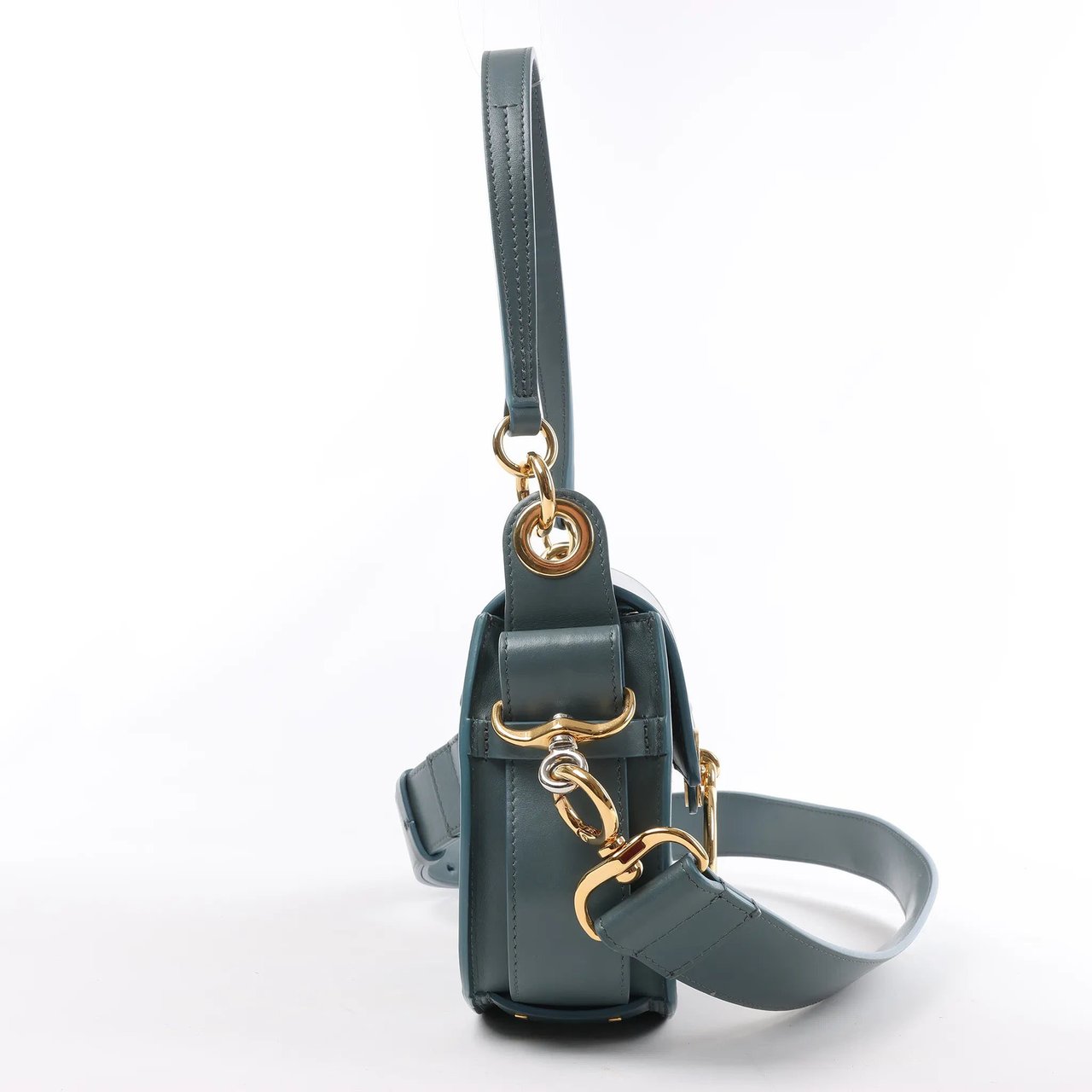 Chloé Chloe Tess Small Leather 2Way Handbag in Blue Blauw