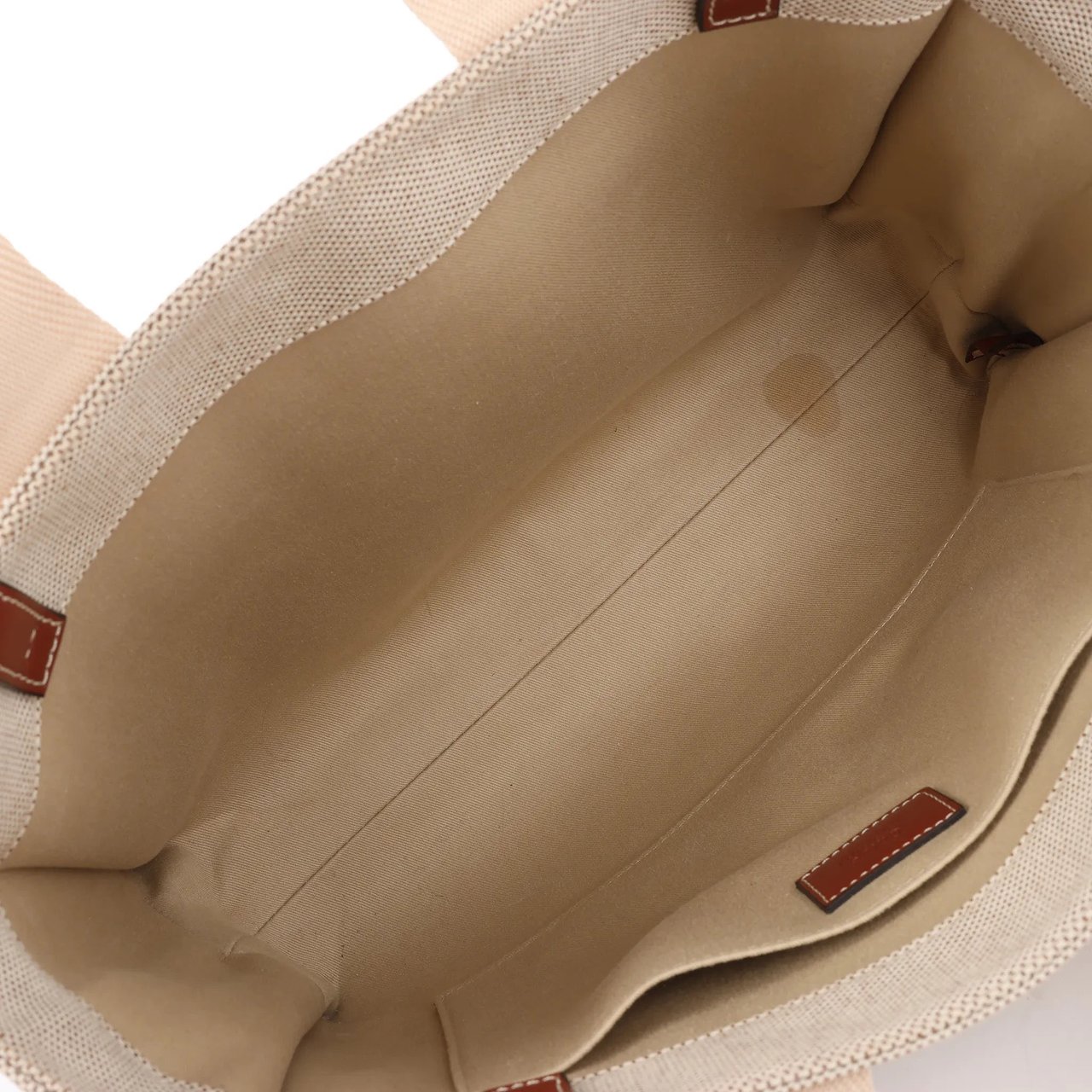 Chloé CHLOE Woody Medium Canvas & Leather Tote Shoulder bag in Brown Divers