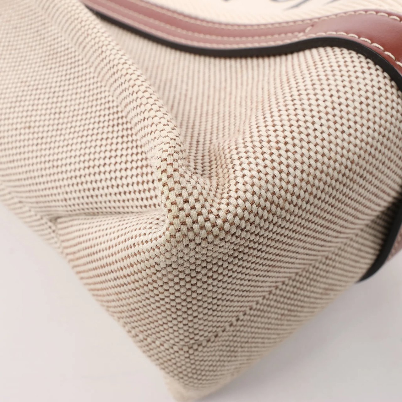 Chloé CHLOE Woody Medium Canvas & Leather Tote Shoulder bag in Brown Divers