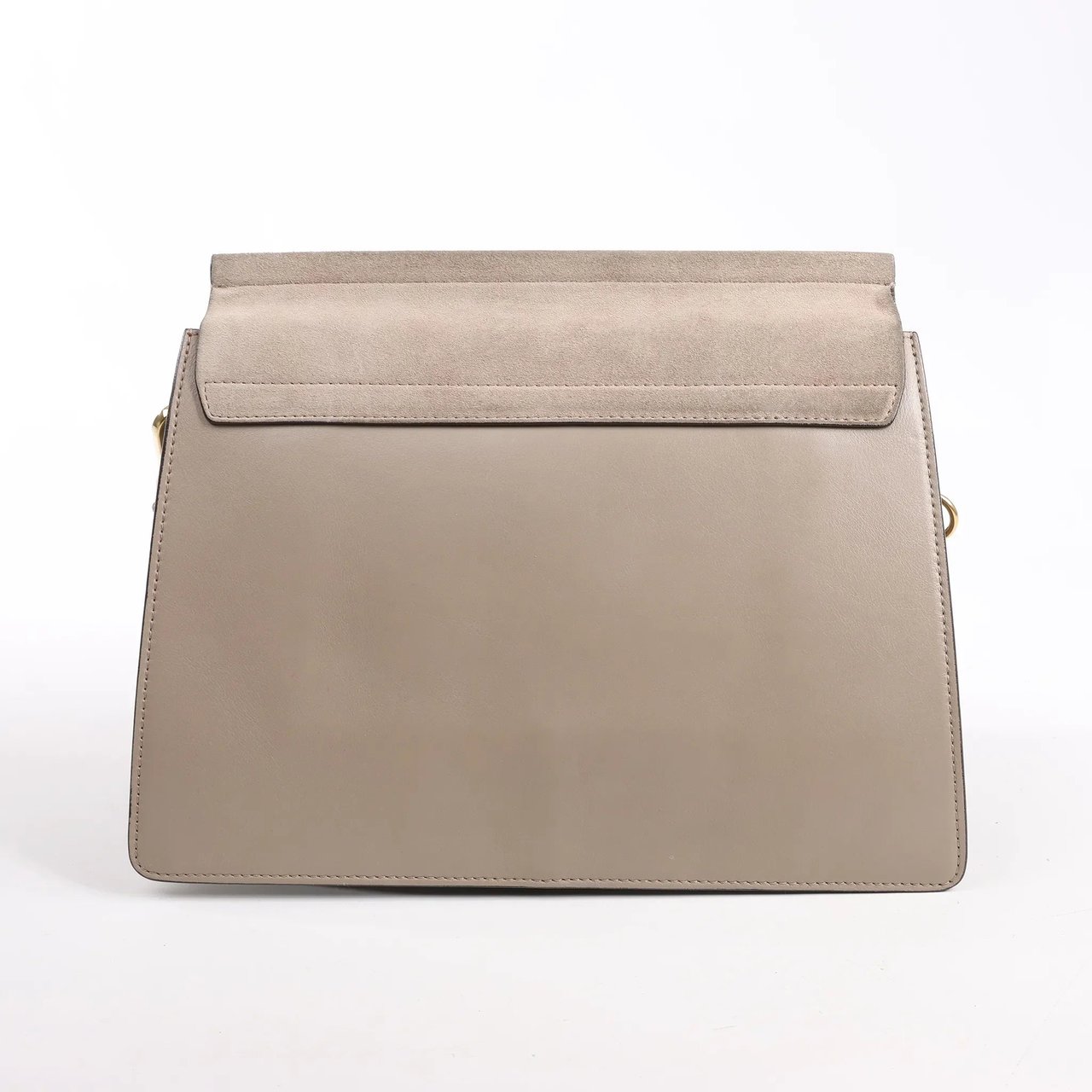 Chloé Chloe Faye Suede x Leather Shoulder bag in Greige Grijs