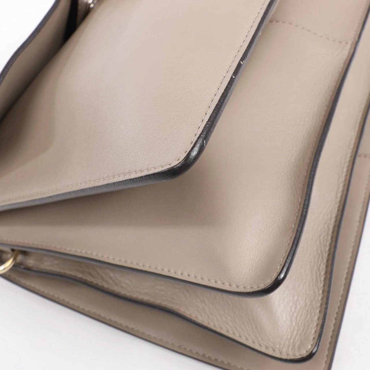 Chloé Chloe Faye Suede x Leather Shoulder bag in Greige Grijs