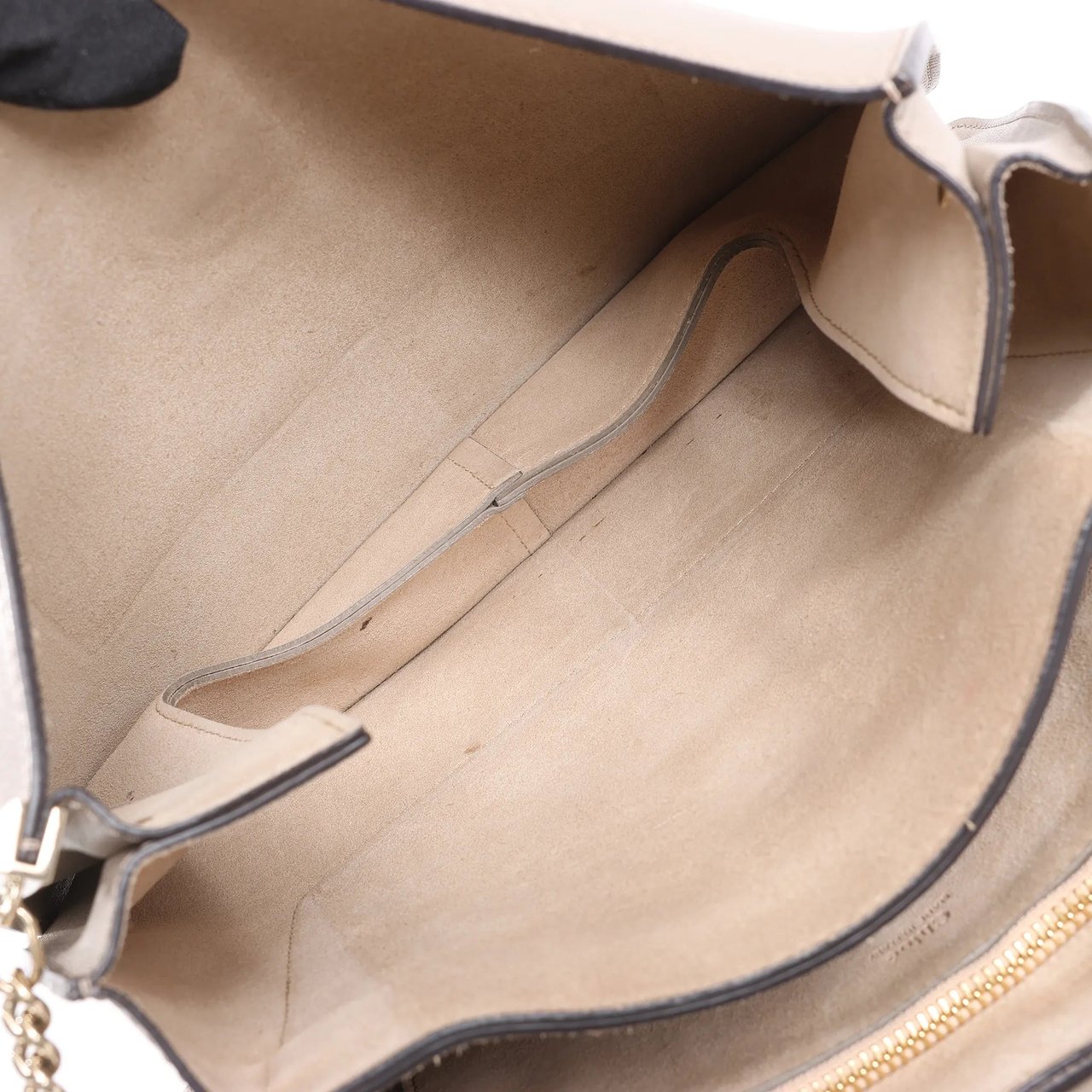 Chloé Chloe Faye Suede x Leather Shoulder bag in Greige Grijs