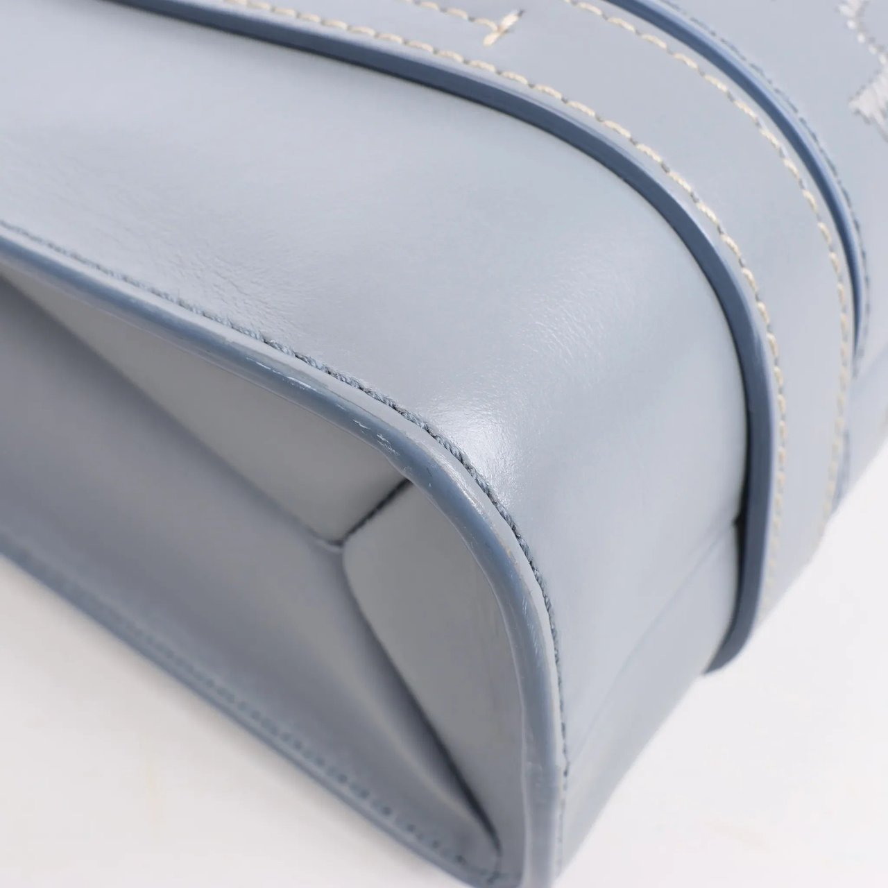 Chloé Chloé Woody Small Leather 2Way Handbag in Blue Blauw