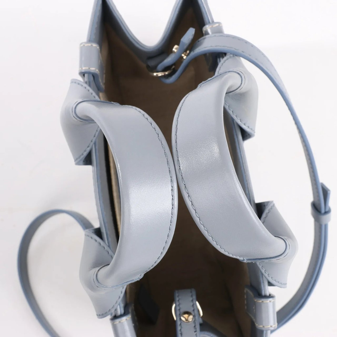 Chloé Chloé Woody Small Leather 2Way Handbag in Blue Blauw