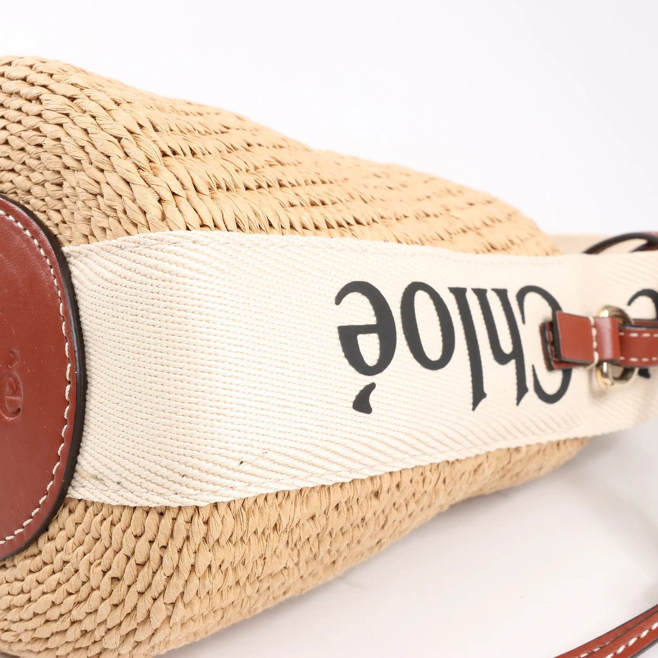 Chloé Chloe x Mifuko Sense Buckets Raffia x Leather 2Way Handbag in Beige x Brown Divers