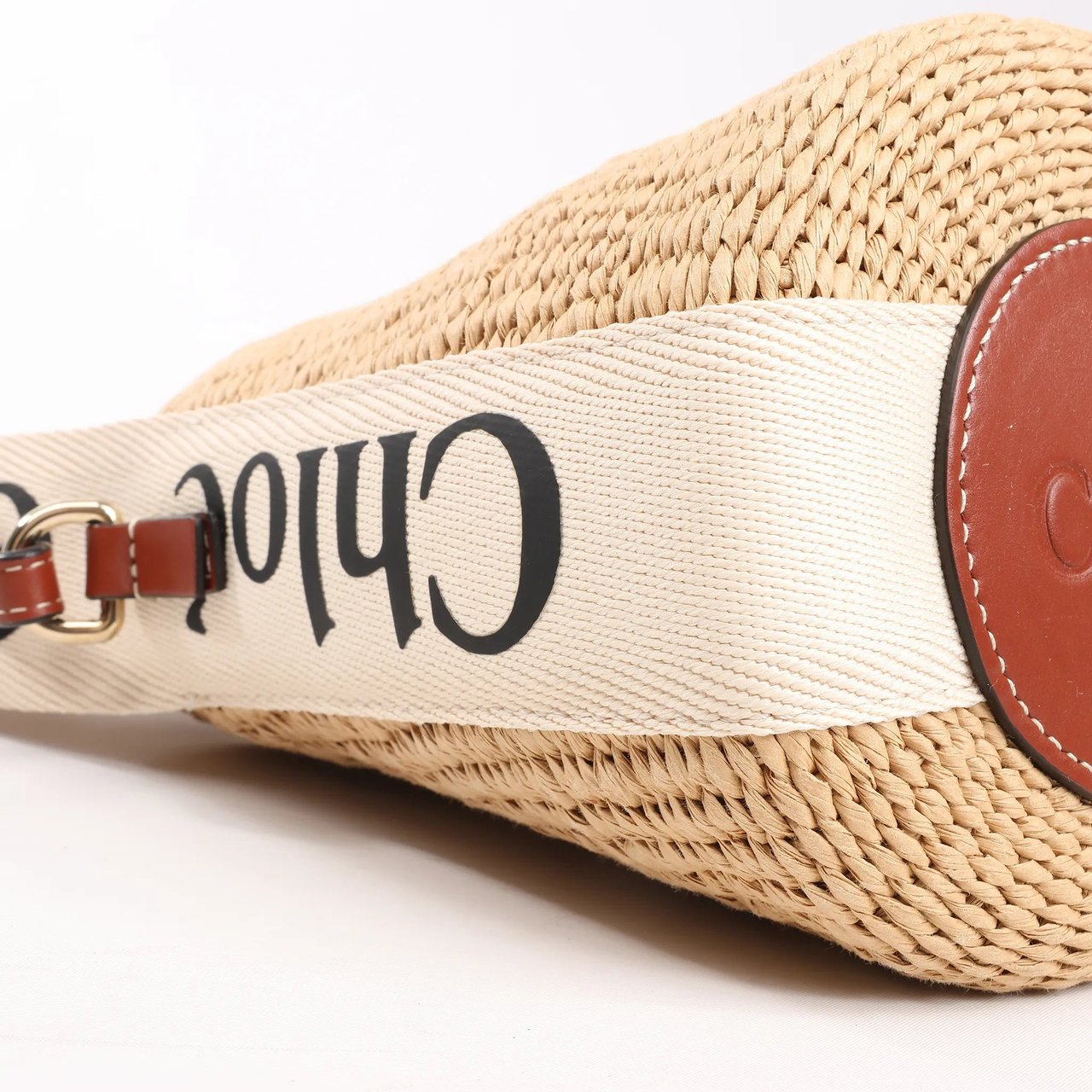 Chloé Chloe x Mifuko Sense Buckets Raffia x Leather 2Way Handbag in Beige x Brown Divers