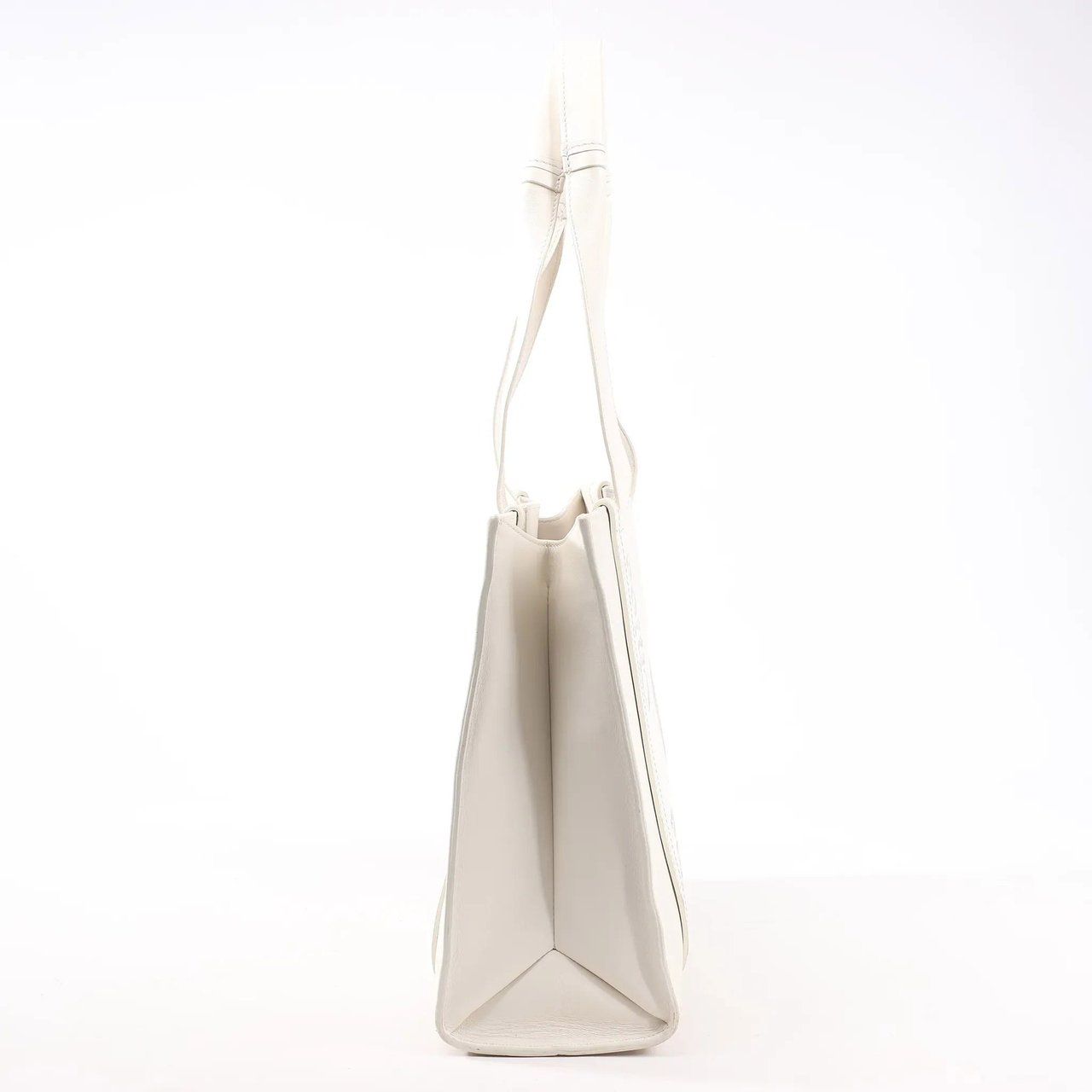 Chloé Chloé Woody Medium Leather Handbag in White Wit