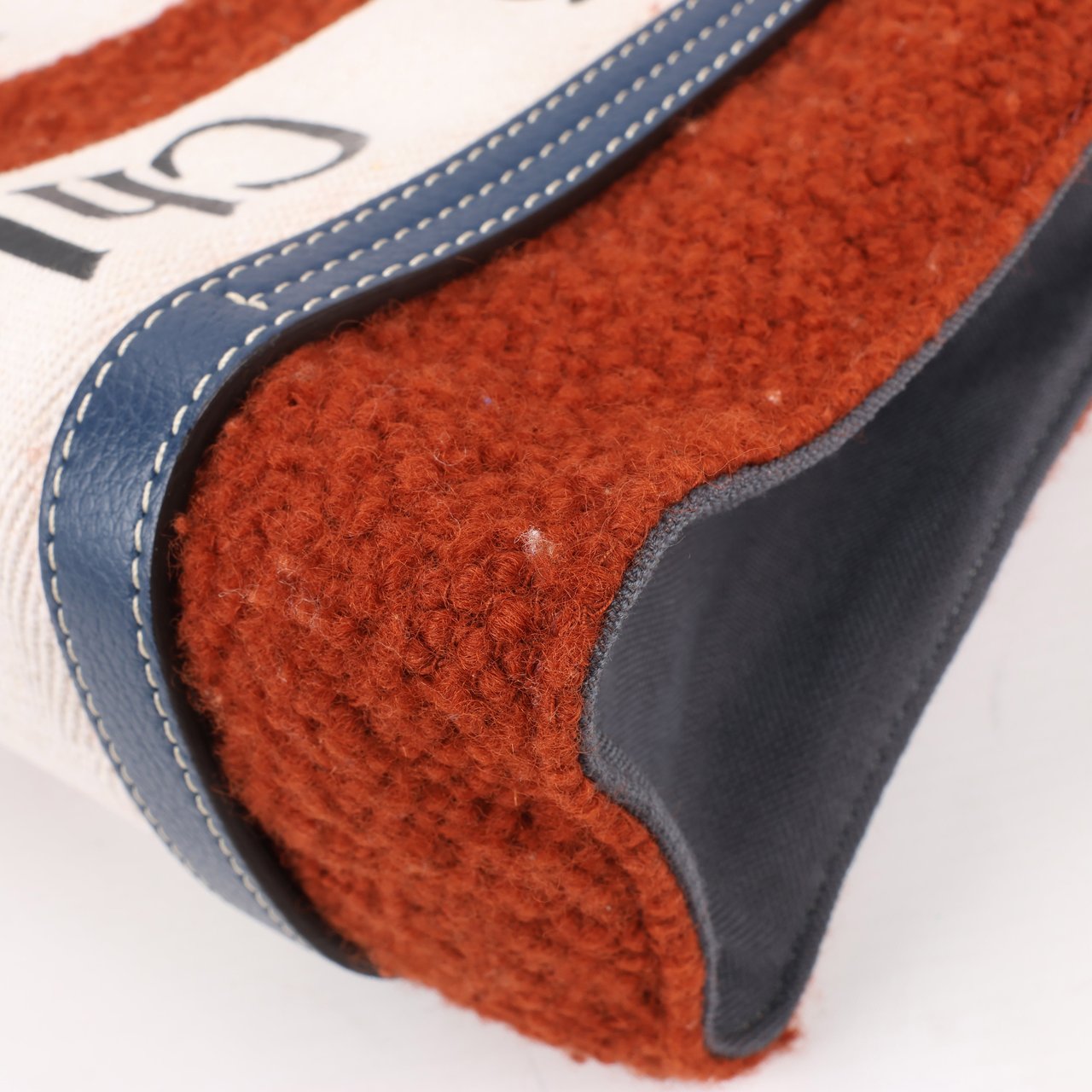 Chloé Chloé Woody Small Wool & Leather 2Way Handbag in Brown Divers