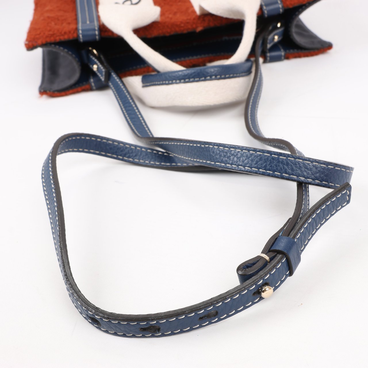 Chloé Chloé Woody Small Wool & Leather 2Way Handbag in Brown Divers