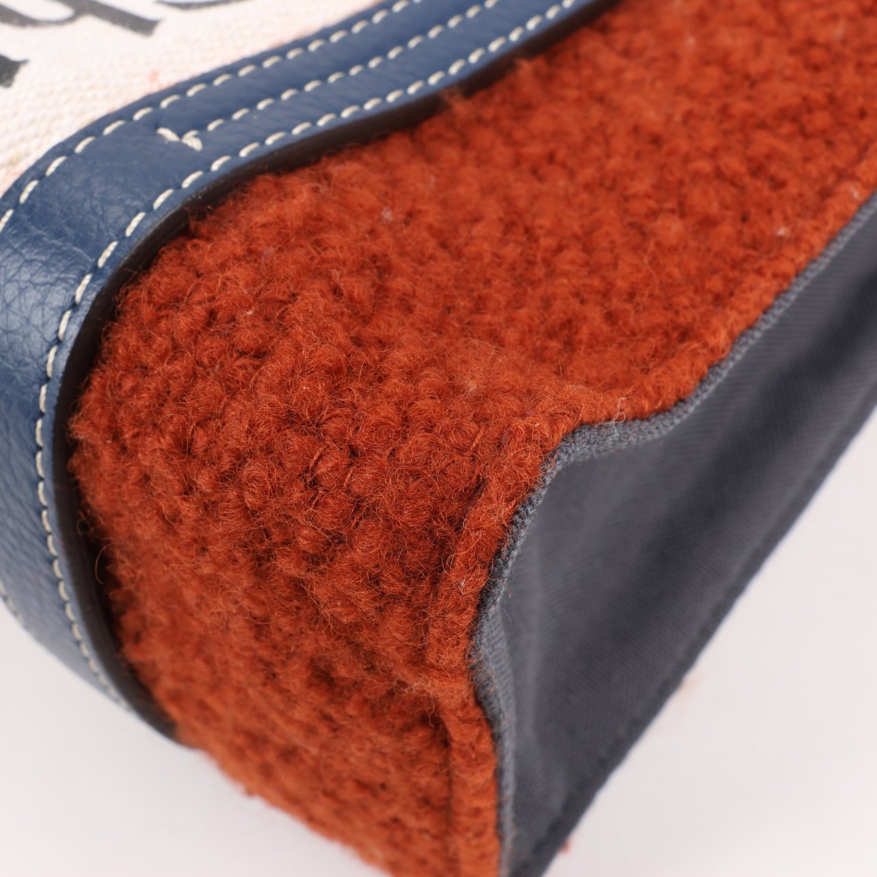 Chloé Chloé Woody Small Wool & Leather 2Way Handbag in Brown Divers