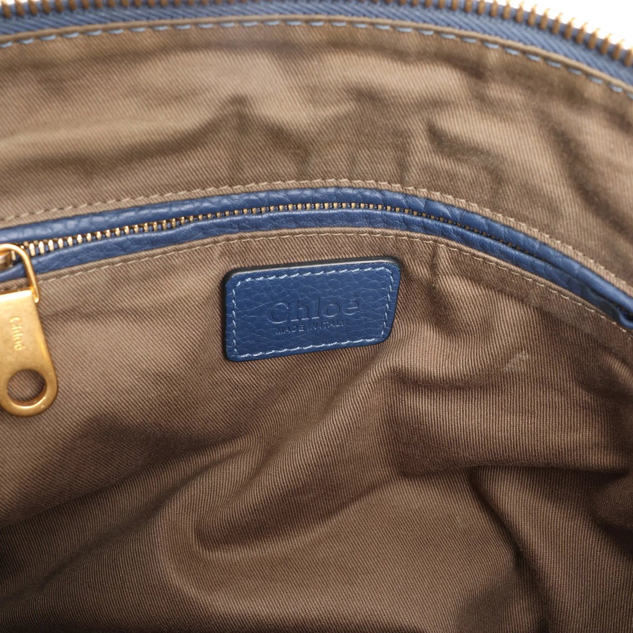 Chloé Chloe Marcie Leather Medium 2Way Handbag in Navy Blue Navy