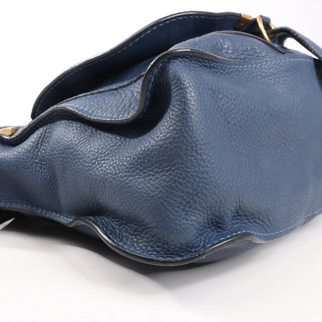 Chloé Chloe Marcie Leather Medium 2Way Handbag in Navy Blue Navy