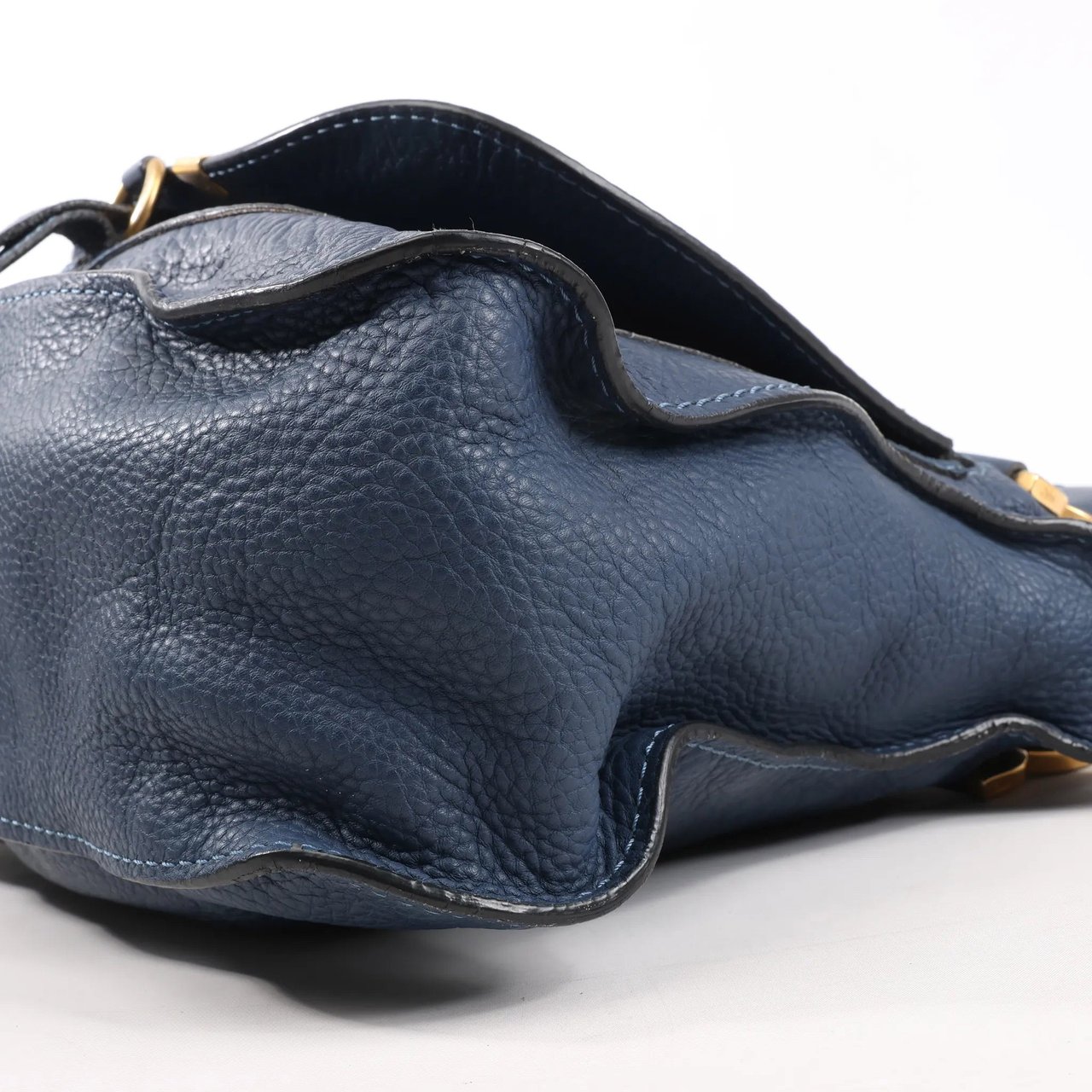 Chloé Chloe Marcie Leather Medium 2Way Handbag in Navy Blue Navy