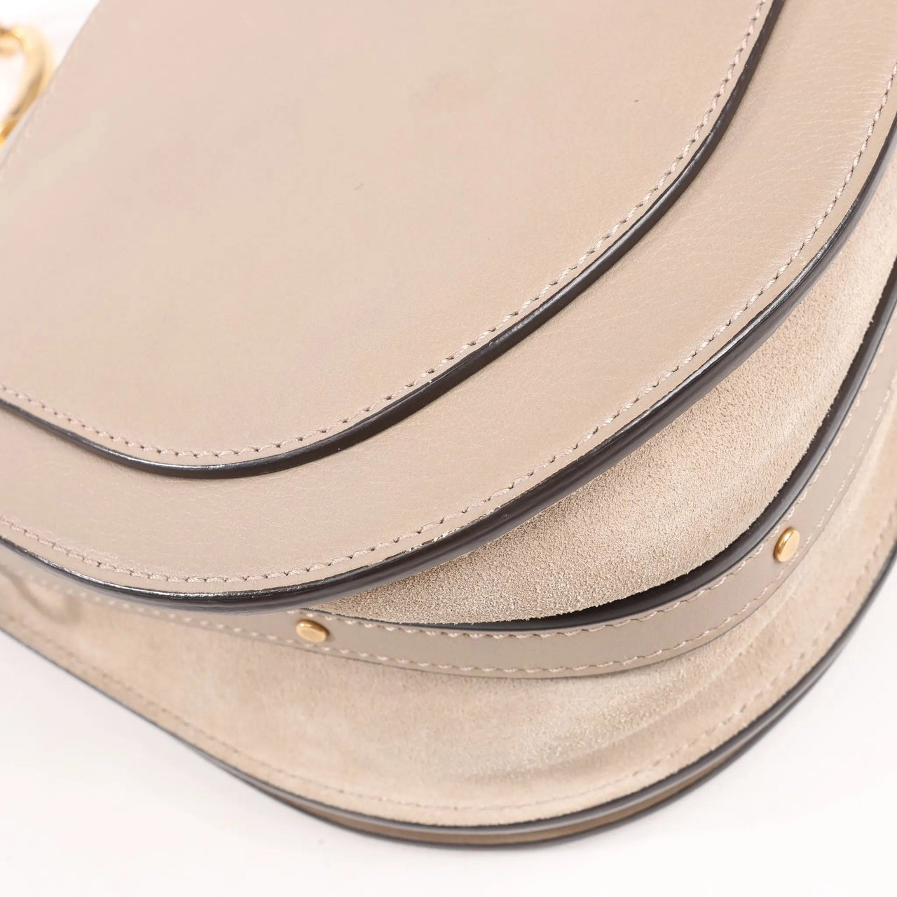 Chloé CHLOE Nile Leather Small 2Way Shoulder Bag in Beige Beige