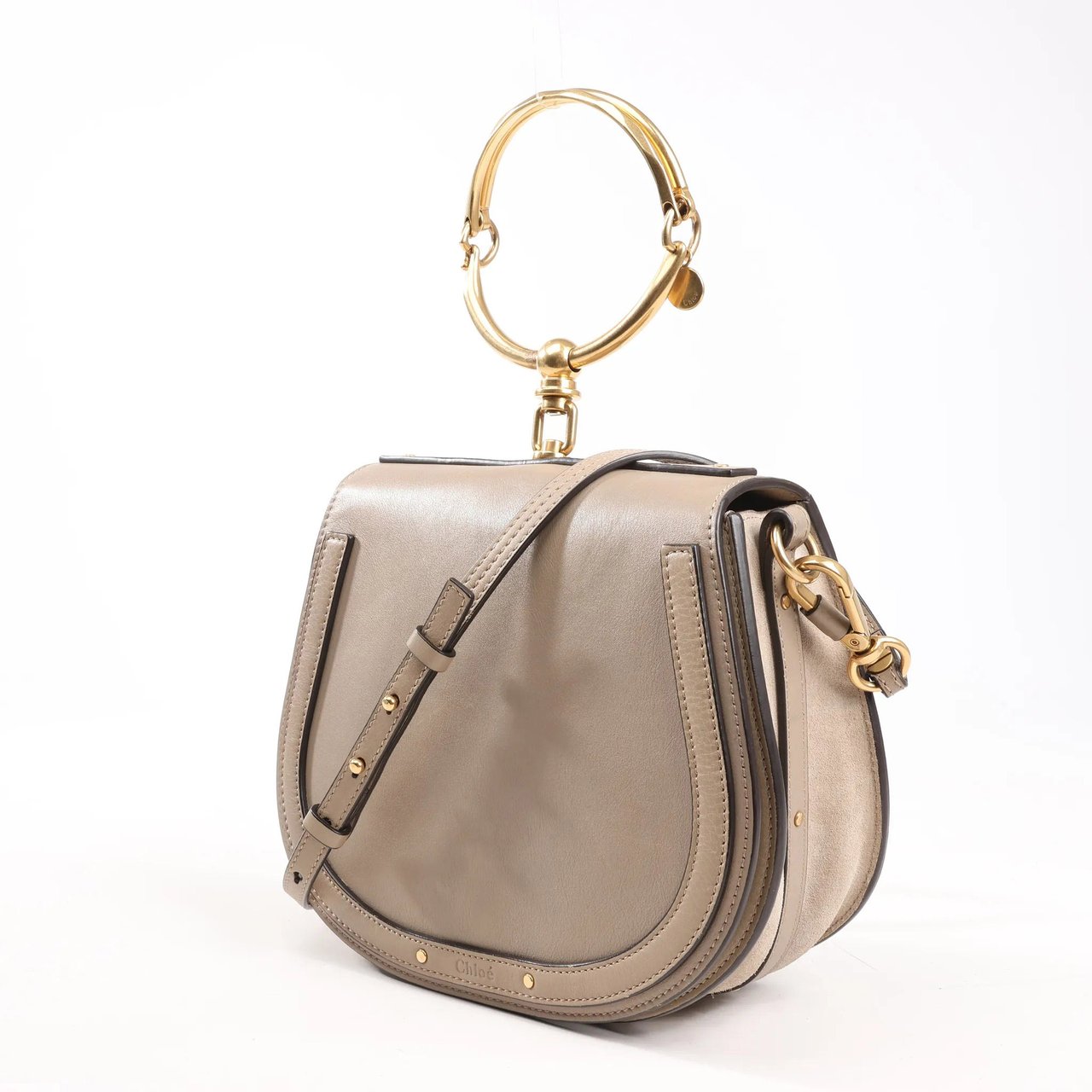 Chloé CHLOE Nile Leather Small 2Way Shoulder Bag in Beige Beige