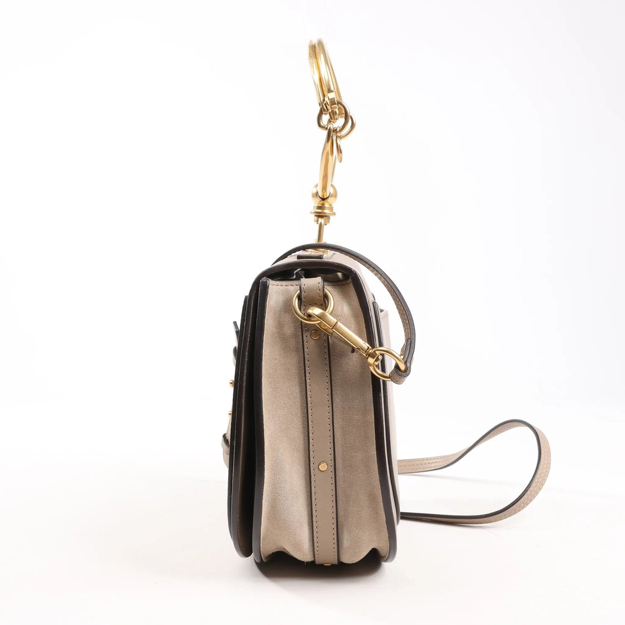 Chloé CHLOE Nile Leather Small 2Way Shoulder Bag in Beige Beige