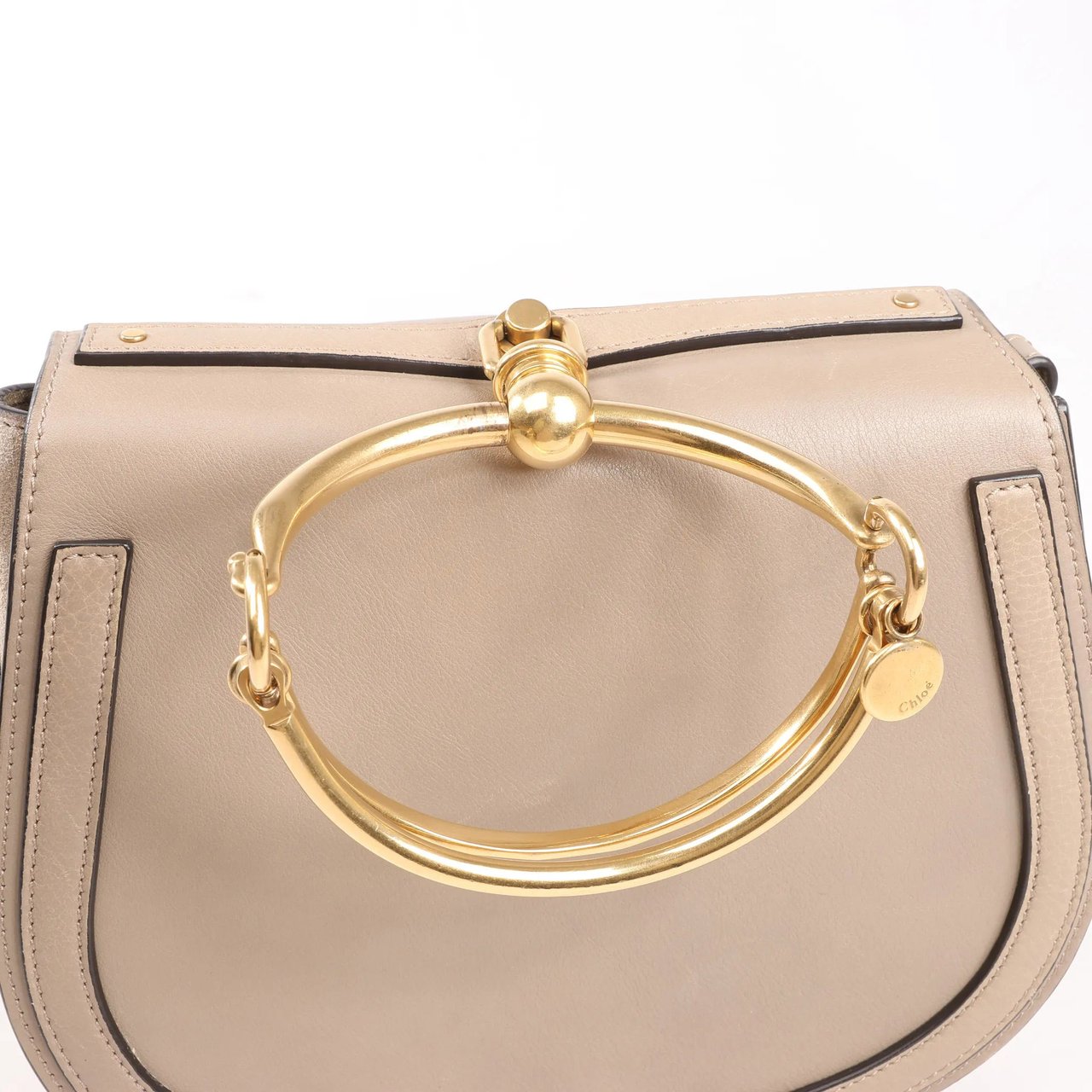 Chloé CHLOE Nile Leather Small 2Way Shoulder Bag in Beige Beige