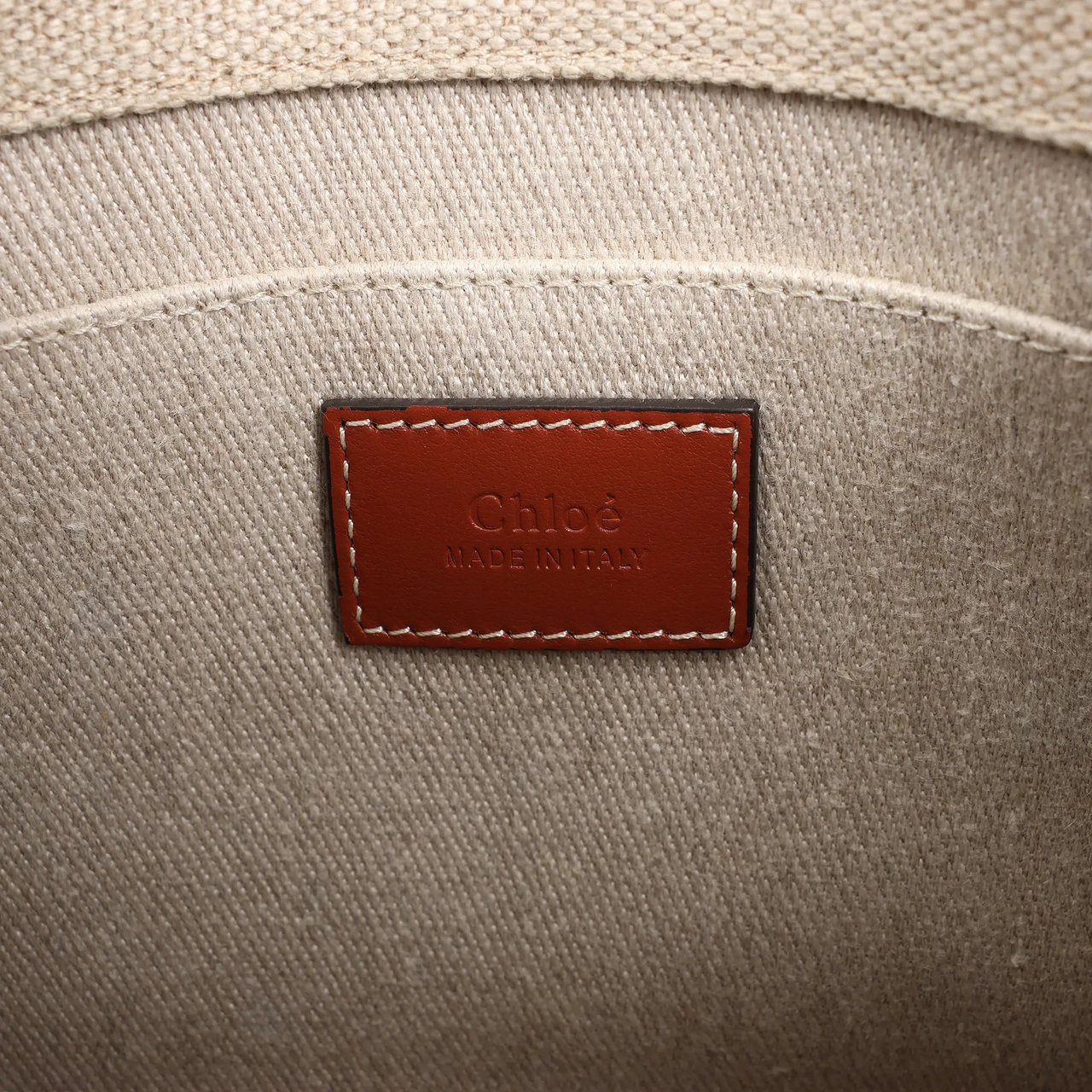 Chloé Chloé Woody Small Canvas & Leather 2Way Handbag in Beige x Brown Divers