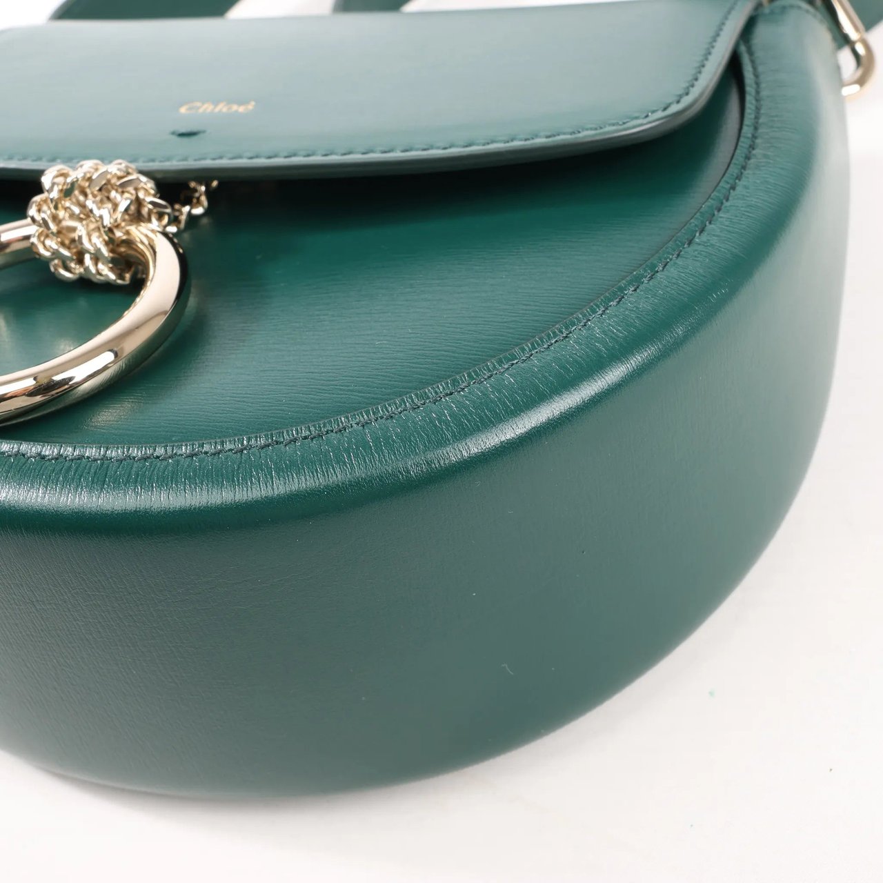 Chloé Chloe Arlène Leather Shoulder bag in Green Groen