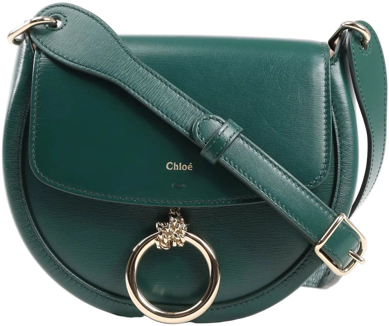 Chloé Chloe Arlène Leather Shoulder bag in Green Groen