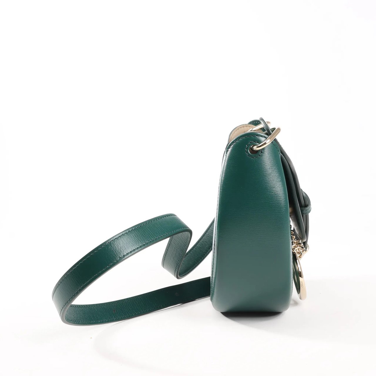 Chloé Chloe Arlène Leather Shoulder bag in Green Groen