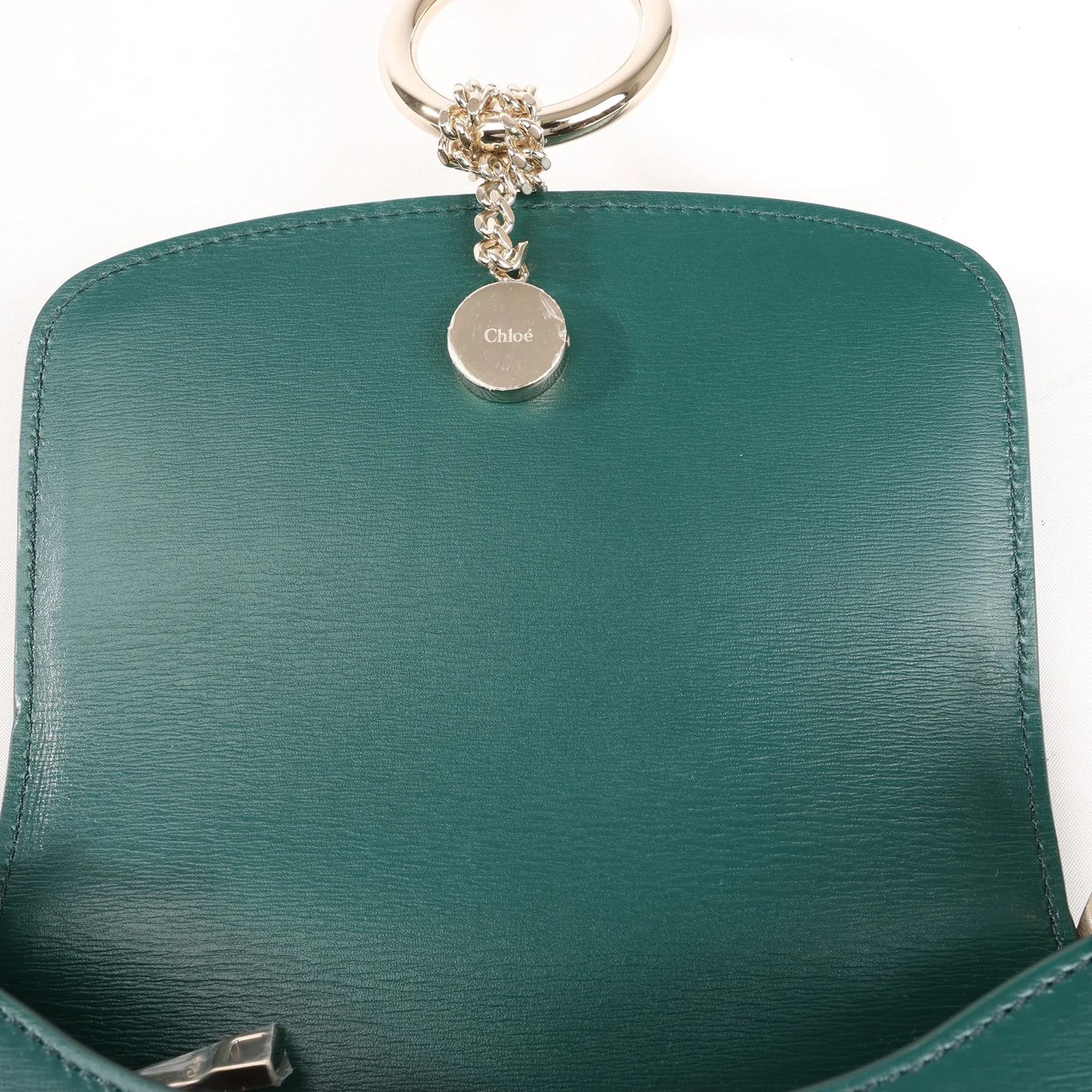 Chloé Chloe Arlène Leather Shoulder bag in Green Groen
