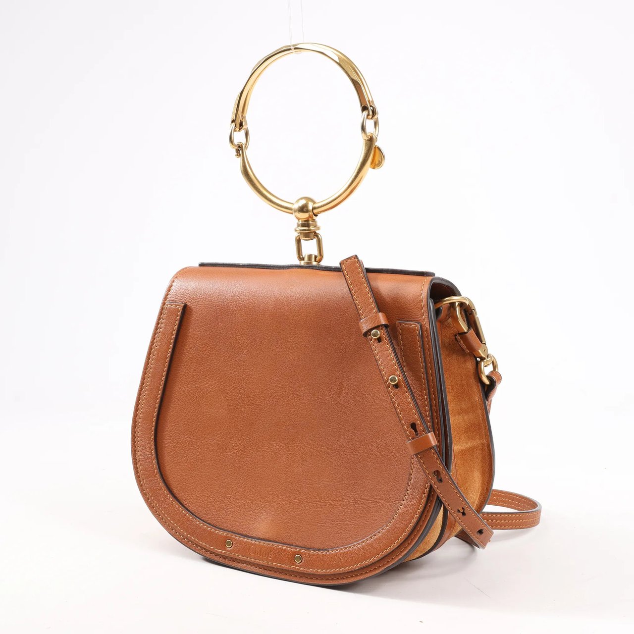 Chloé CHLOE Nile Leather Small 2Way Shoulder Bag in Brown Bruin
